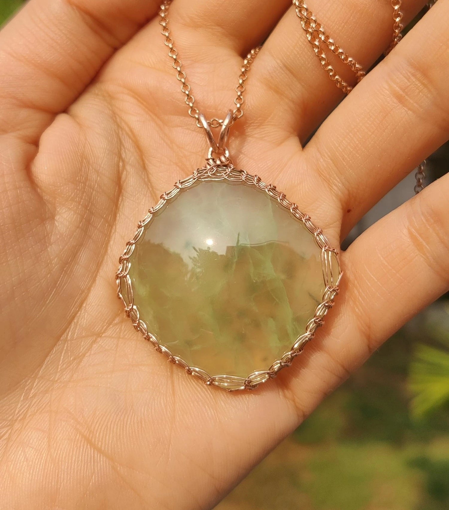 Natural Prehnite Jewellery at Sanguine Aura Handcrafted Jewellery