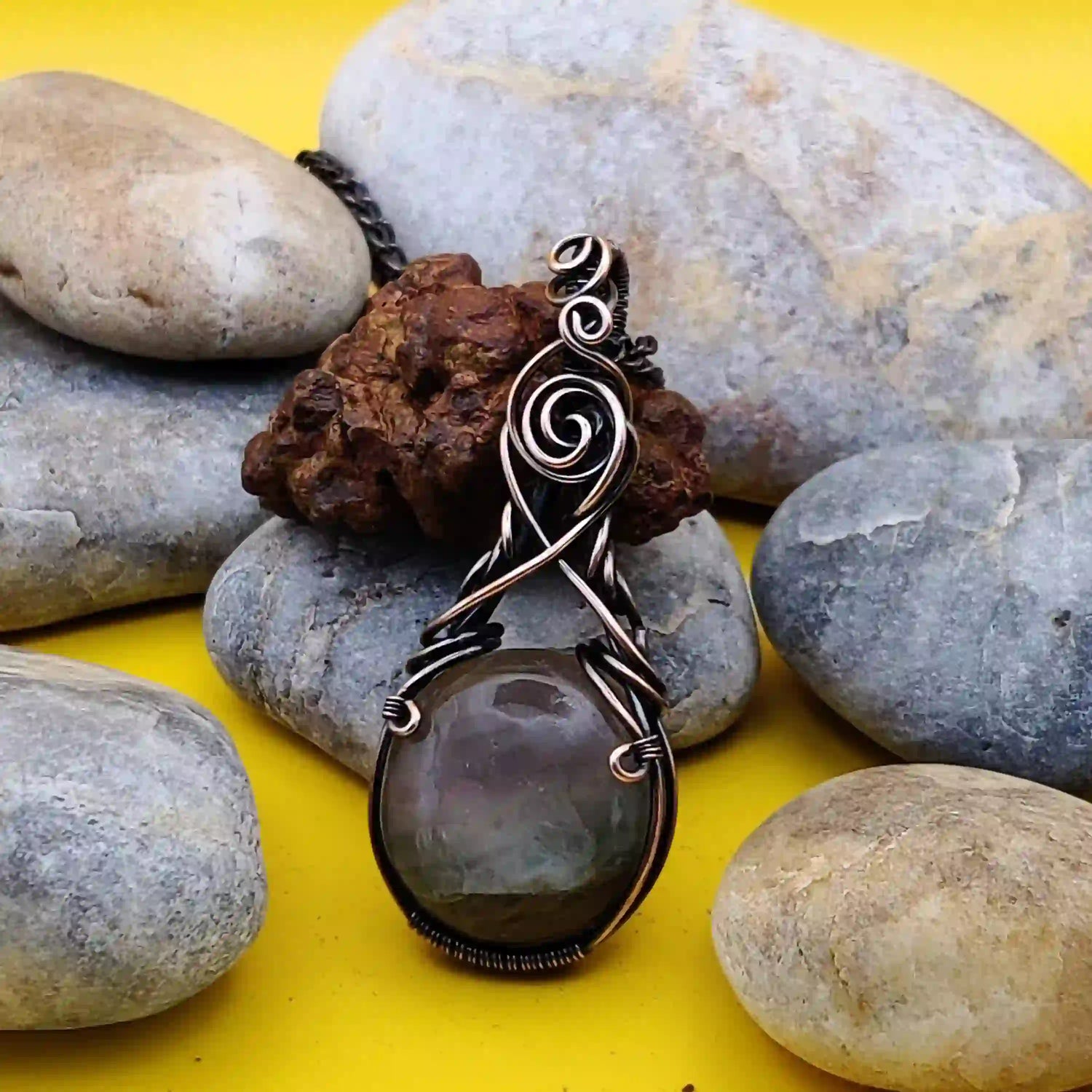 Prisha - Fluorite Necklace 002 Designed By Sanguine Aura Handcrafted Jewellery