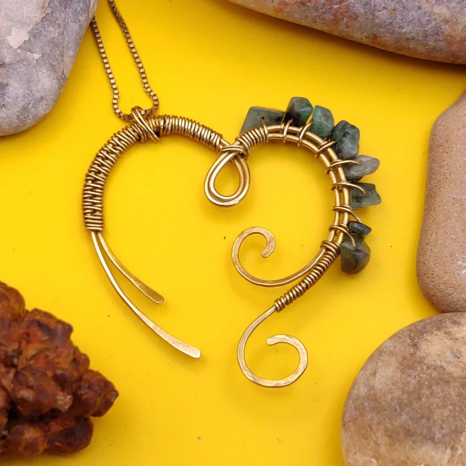 Sai - Emerald Necklace Designed By Sanguine Aura Handcrafted jewellery