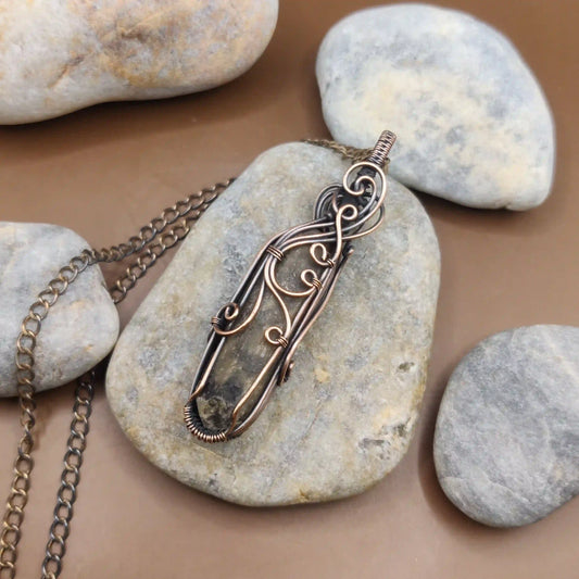 Aadhini - Kundalini Quartz - Citrine Necklace 002 By Sanguine Aura Handcrafted Jewellery. Healing Benefits Of Raw Kundalini Citrine - Abundance, creativity, confidence, balance, energy.