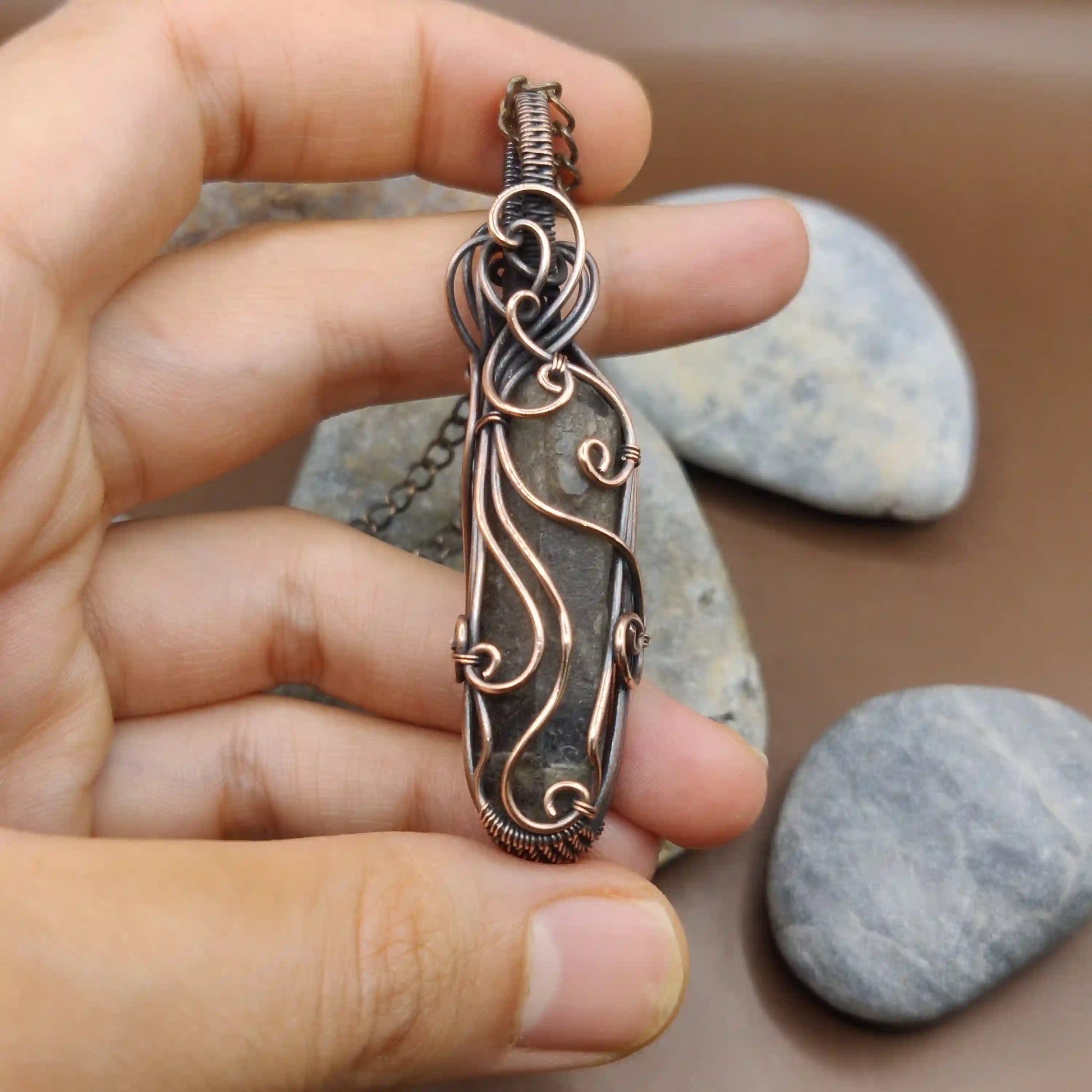 Aadhini - Kundalini Quartz - Citrine Necklace 002 SA2 By Sanguine Aura Handcrafted Jewellery