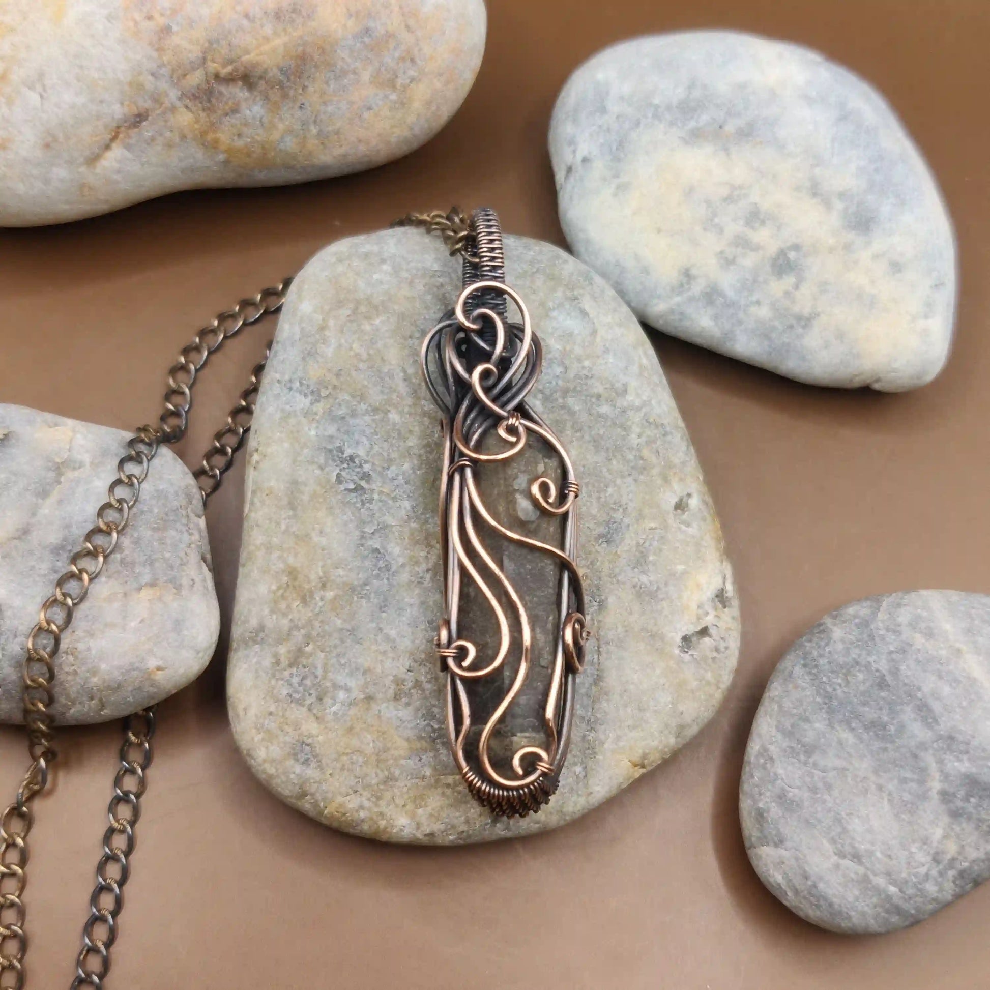 Aadhini - Kundalini Quartz - Citrine Necklace 002 SA3 By Sanguine Aura Handcrafted Jewellery