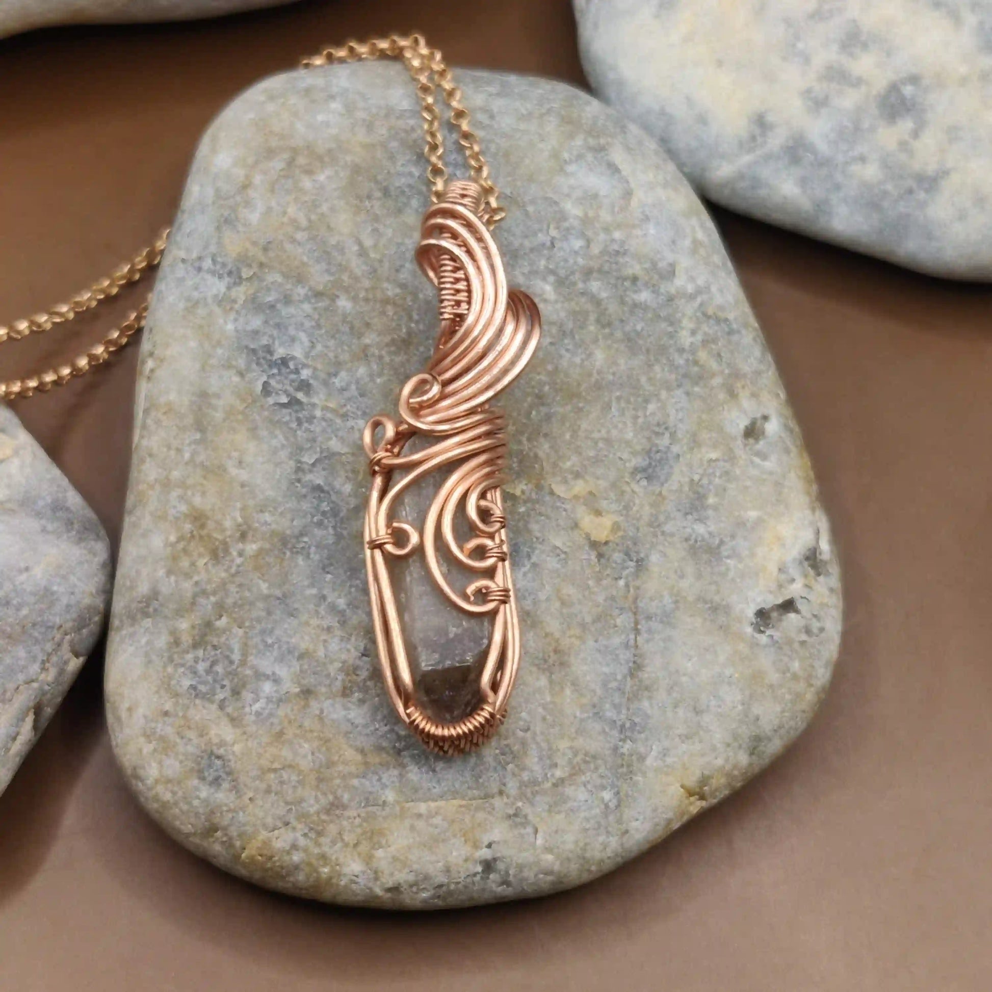 Aadhini - Kundalini Quartz / Citrine Necklace 0011 SA1 By Sanguine Aura Handcrafted Jewellery