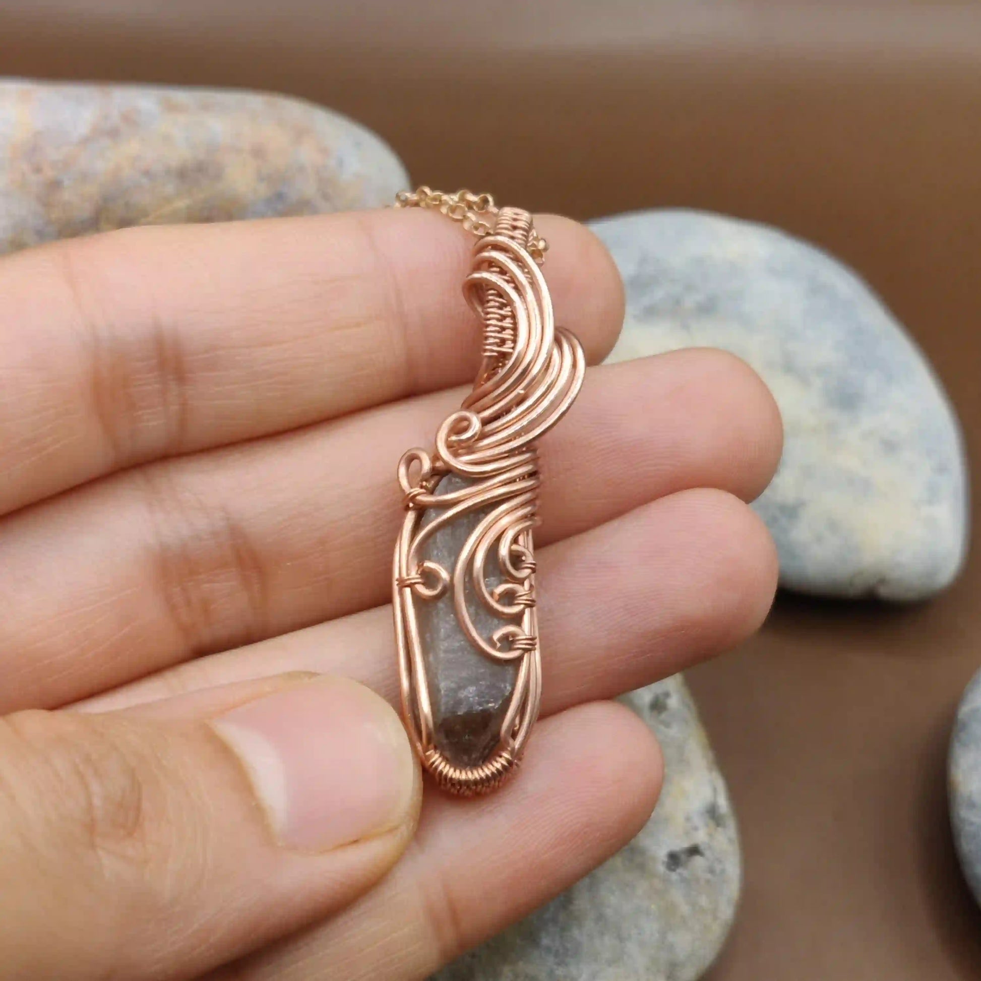 Aadhini - Kundalini Quartz / Citrine Necklace 0011 SA2 By Sanguine Aura Handcrafted Jewellery