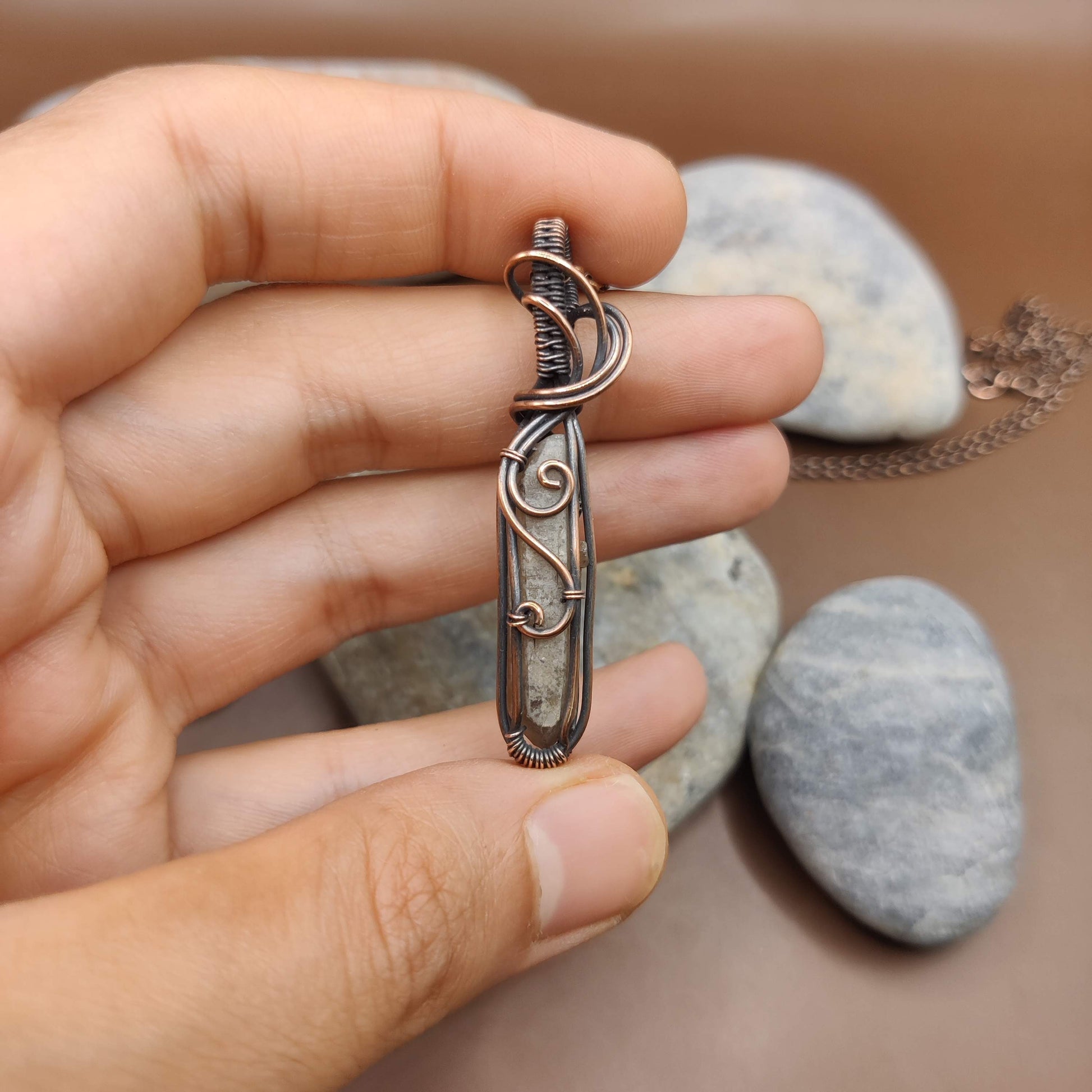 Aadhini - Kundalini Quartz / Citrine Necklace 005 SA2 By Sanguine Aura Handcrafted Jewellery