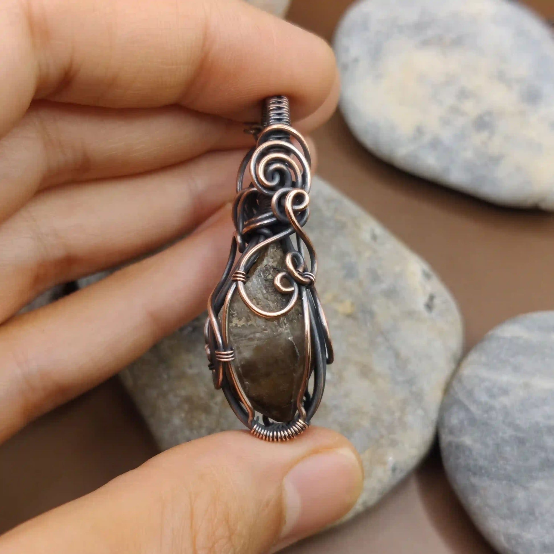 Aadhini - Kundalini Quartz / Citrine Necklace 007 SA1 By Sanguine Aura Handcrafted Jewellery