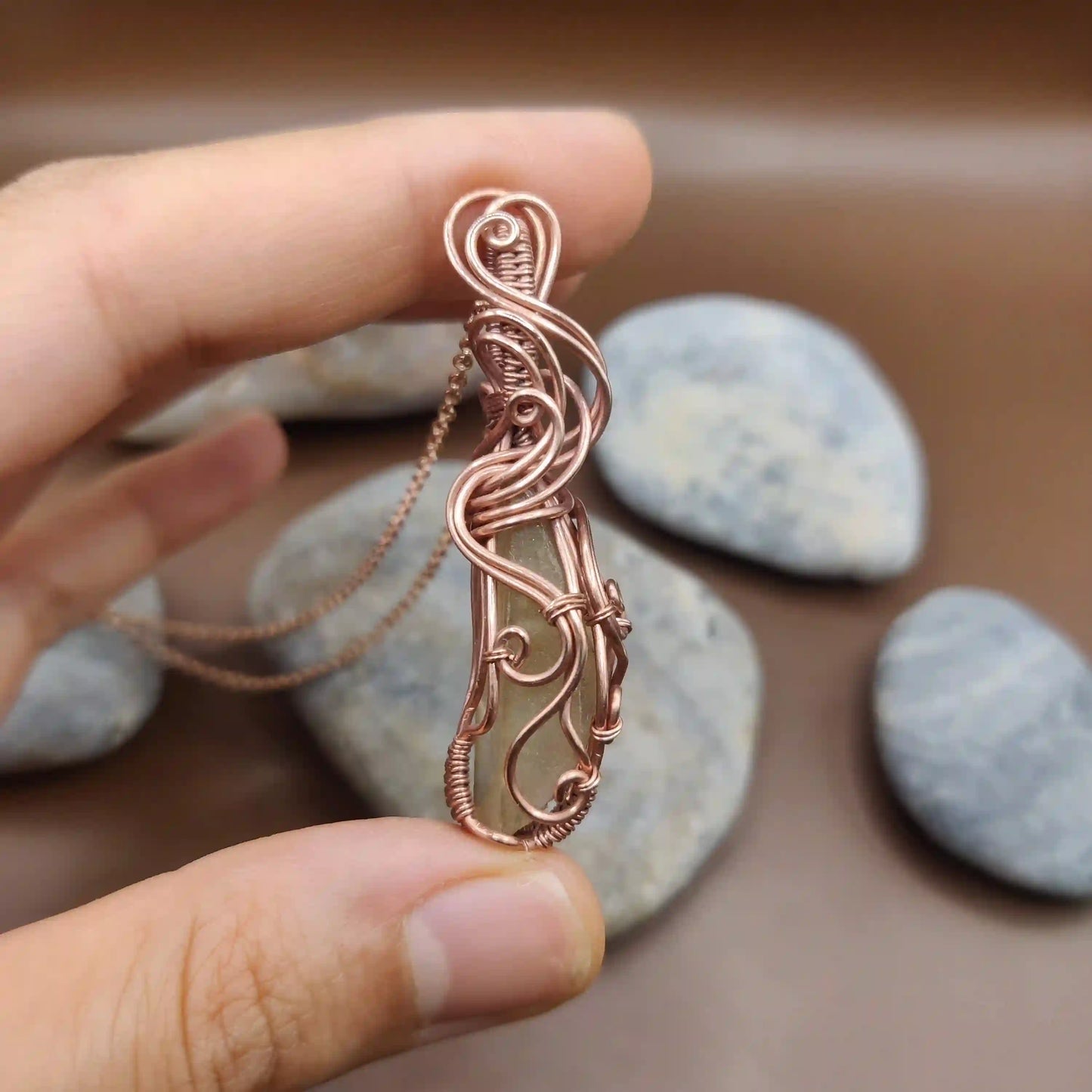 Aadhini - Kundalini Quartz / Citrine Necklace 008 SA3 By Sanguine Aura Handcrafted Jewellery
