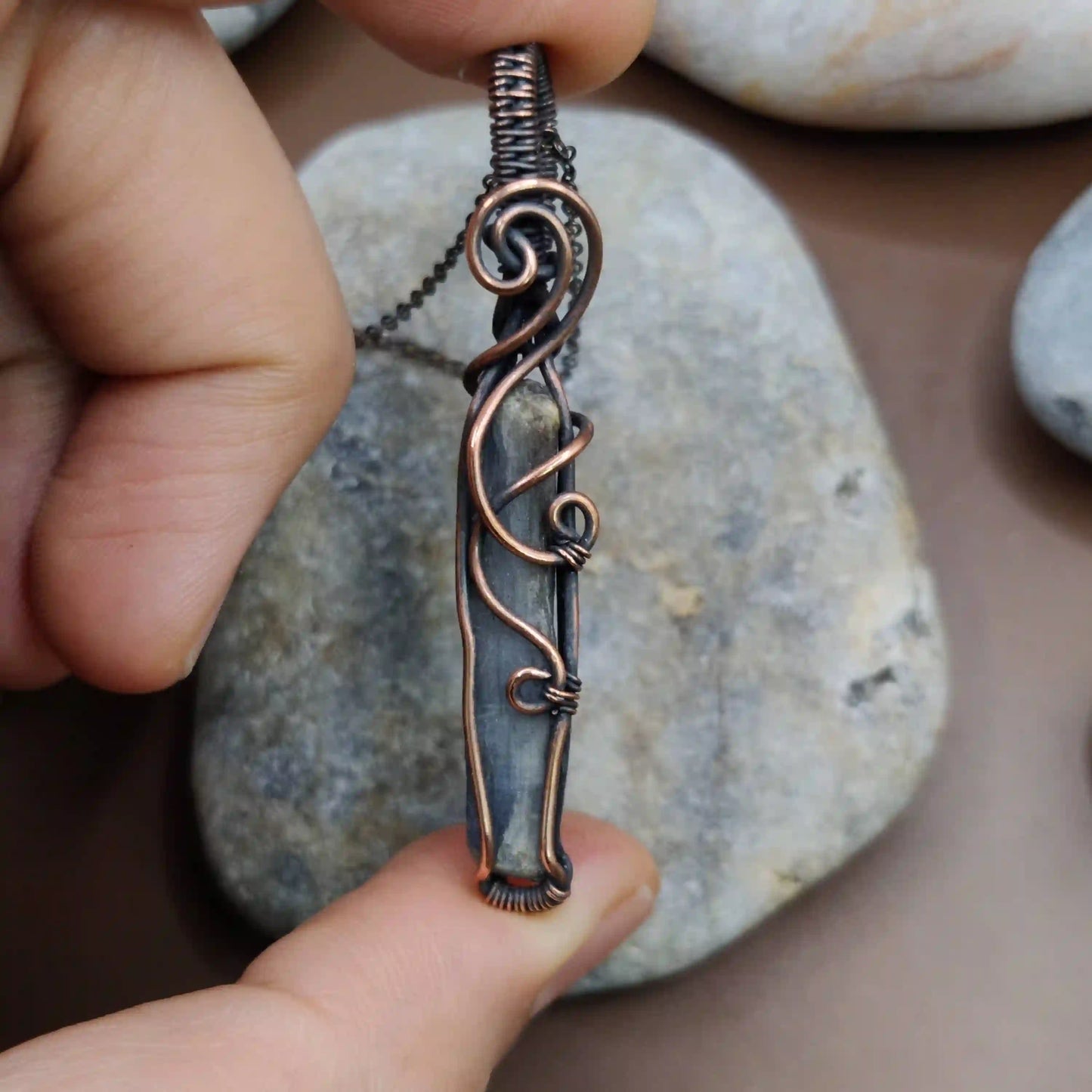 Aadhini - Kyanite Necklace 003 SA5 By Sanguine Aura Handcrafted Jewellery