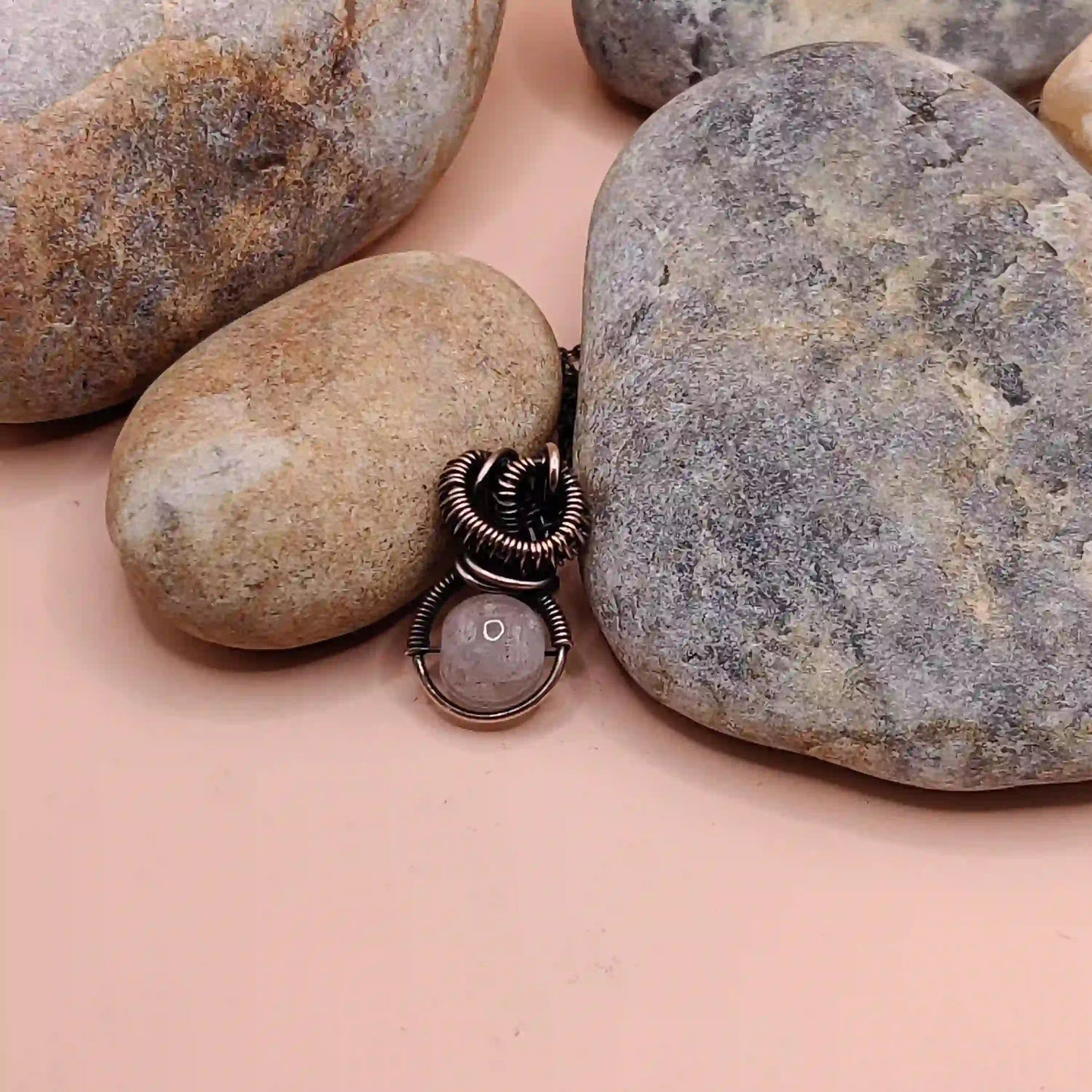 Aaradhya – Rose Quartz Necklaces SA15 By Sanguine Aura Handcrafted Jewellery