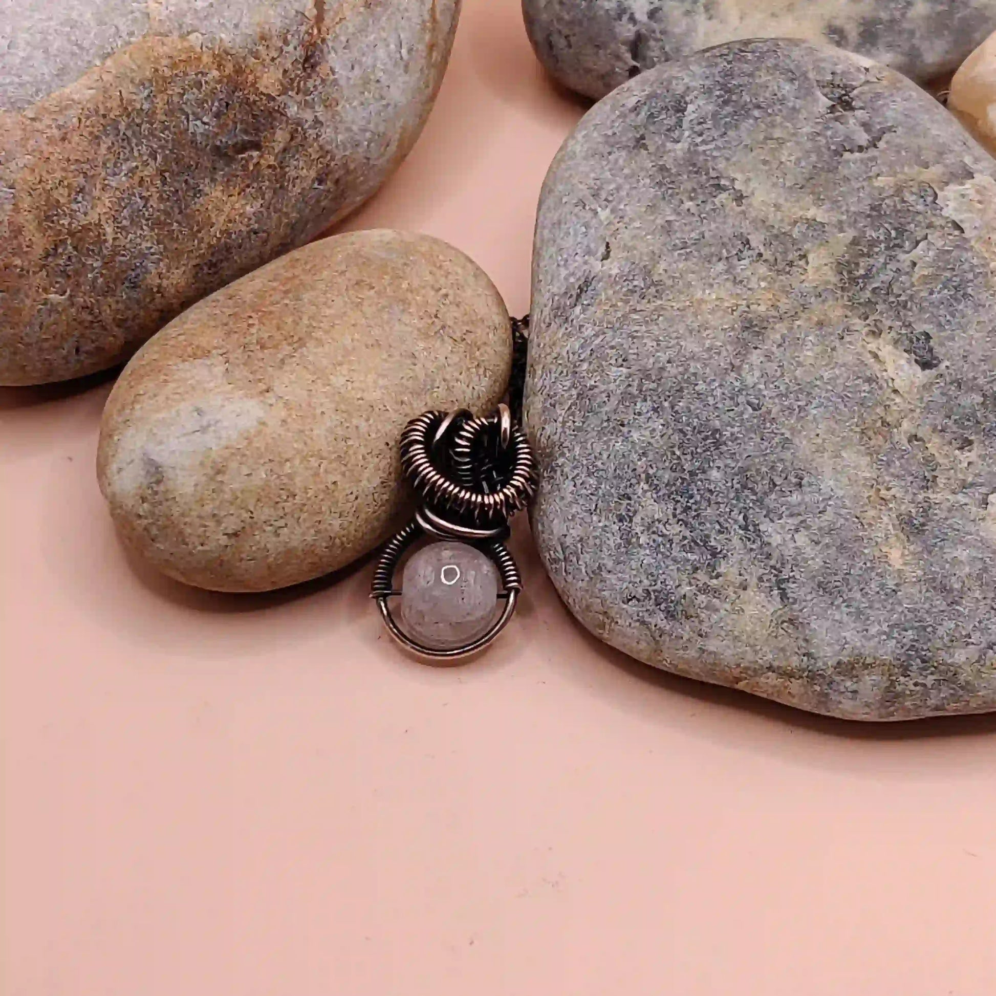 Aaradhya – Rose Quartz Necklaces SA15 By Sanguine Aura Handcrafted Jewellery