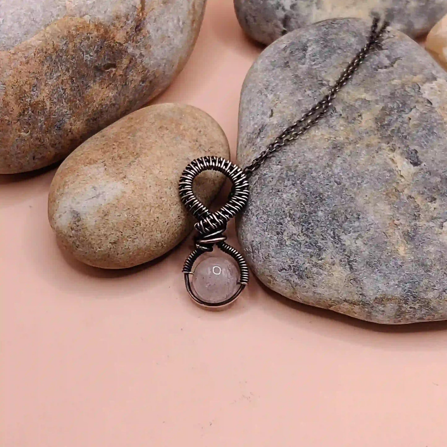 Aaradhya – Rose Quartz Necklaces SA16 By Sanguine Aura Handcrafted Jewellery