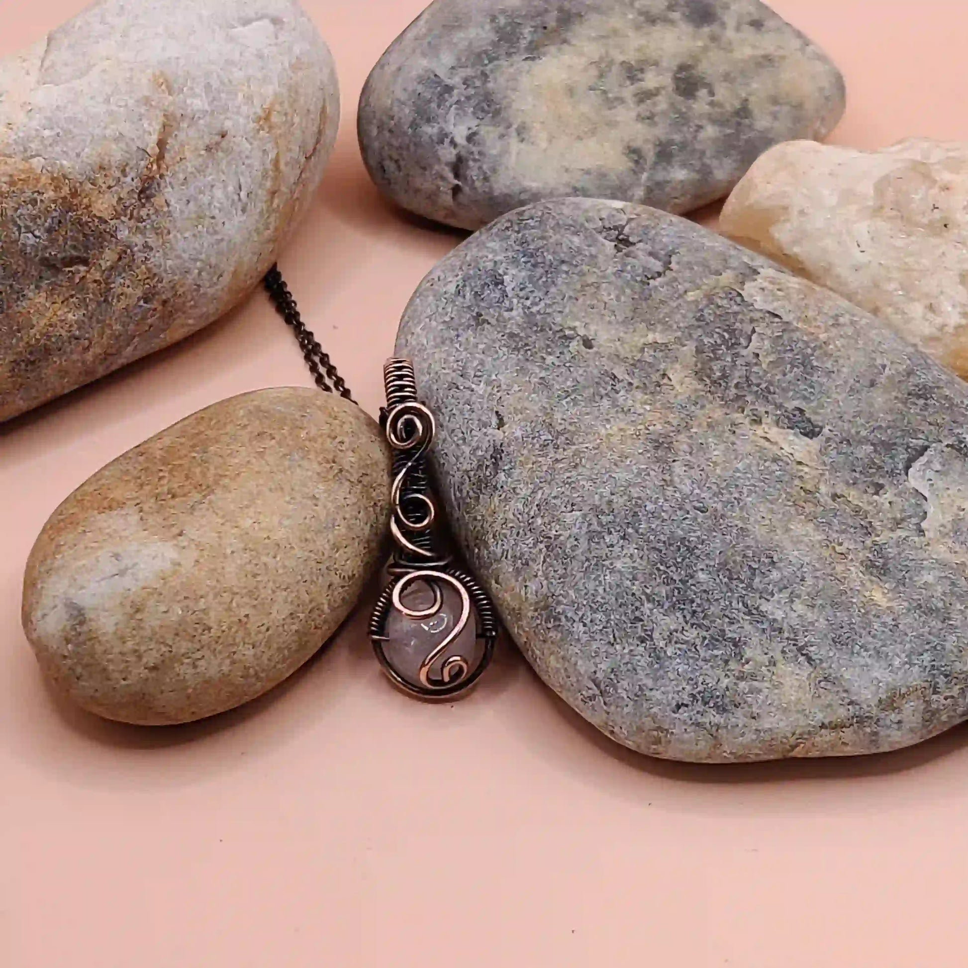 Aaradhya – Rose Quartz Necklaces SA26 By Sanguine Aura Handcrafted Jewellery