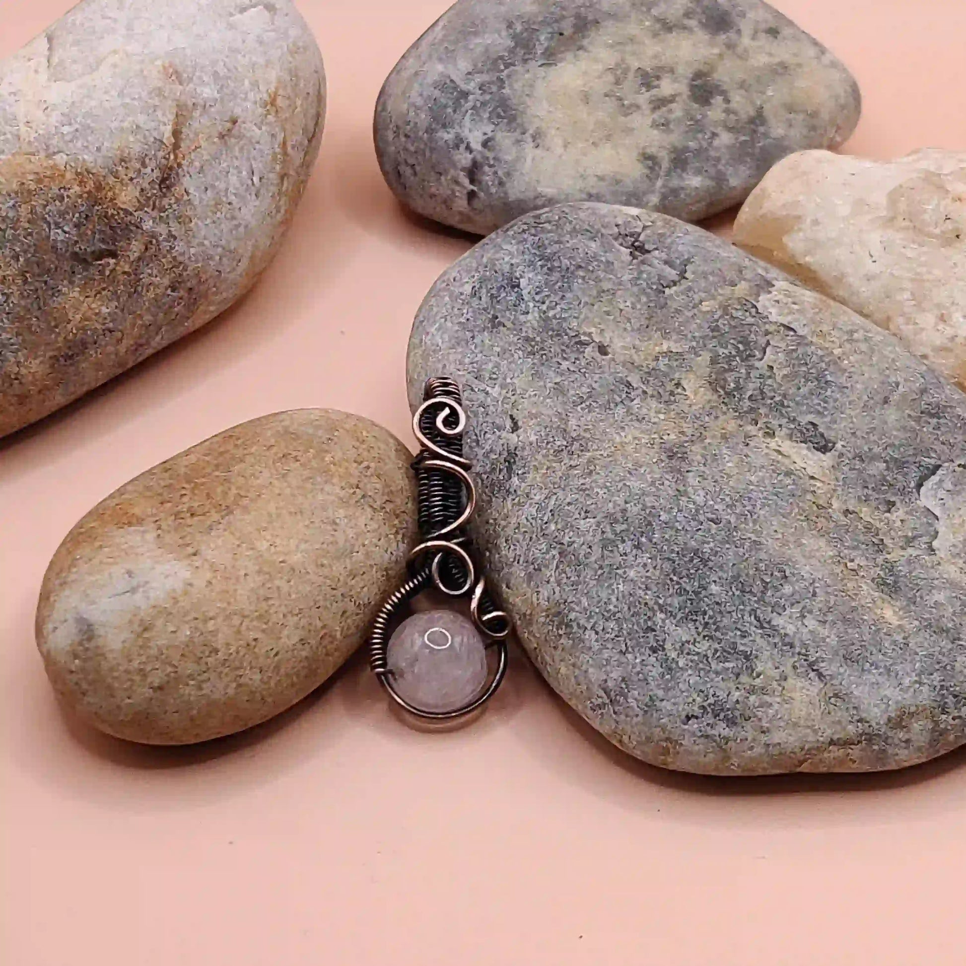 Aaradhya – Rose Quartz Necklaces SA29 By Sanguine Aura Handcrafted Jewellery