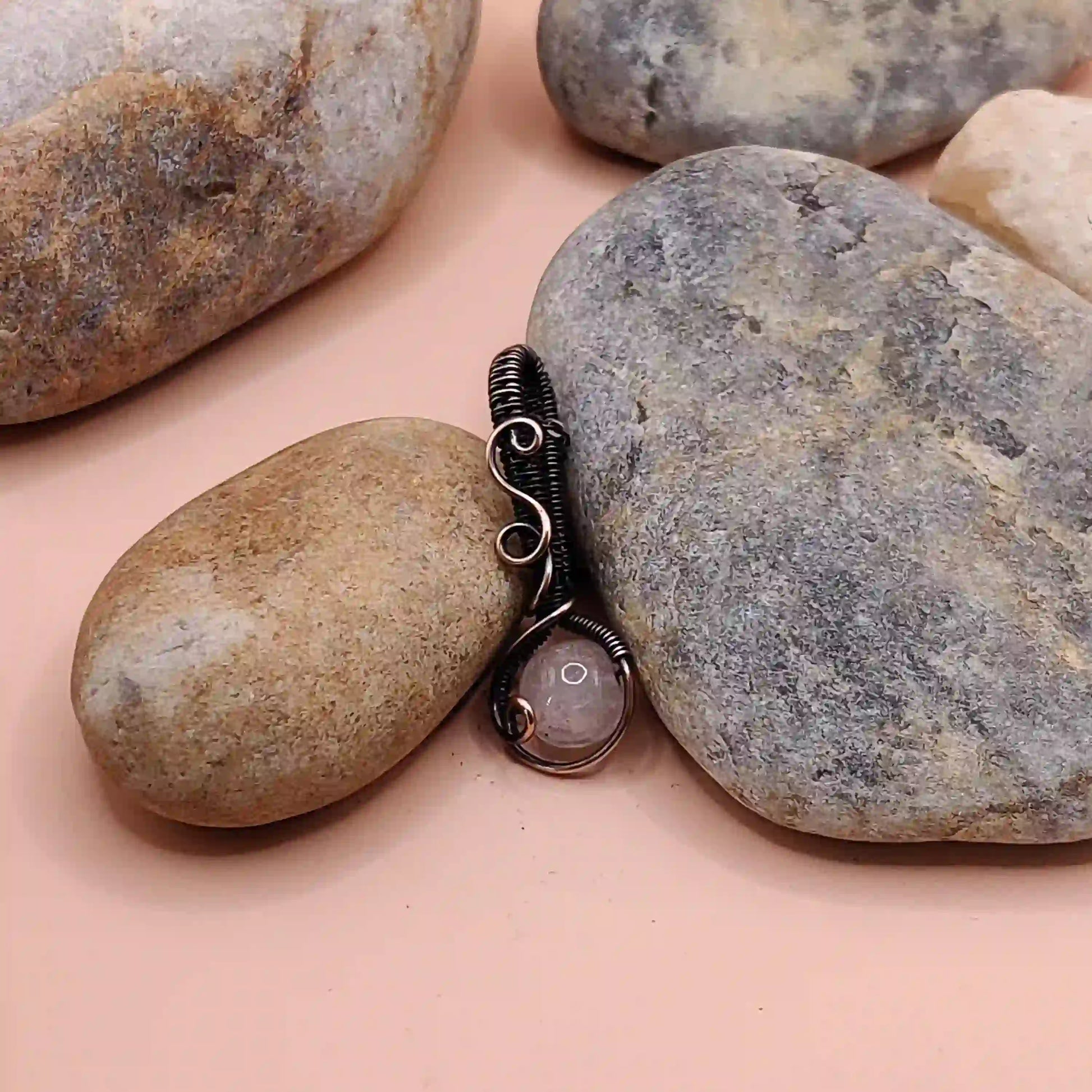 Aaradhya – Rose Quartz Necklaces SA3 By Sanguine Aura Handcrafted Jewellery