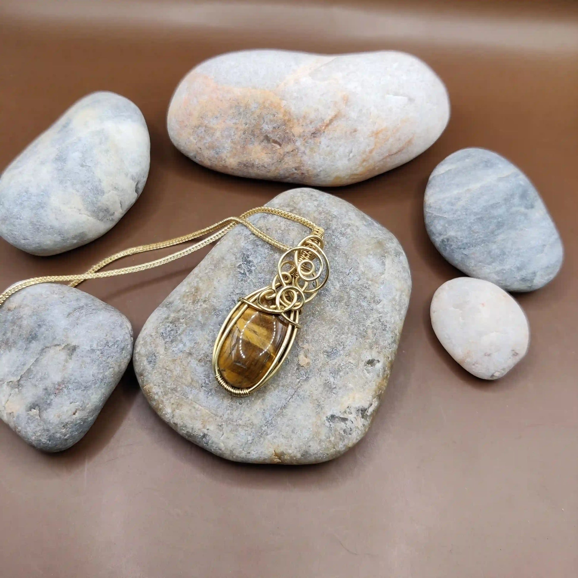 Adah - Tiger's Eye Necklace 004 SA2 By Sanguine Aura Handcrafted Jewellery