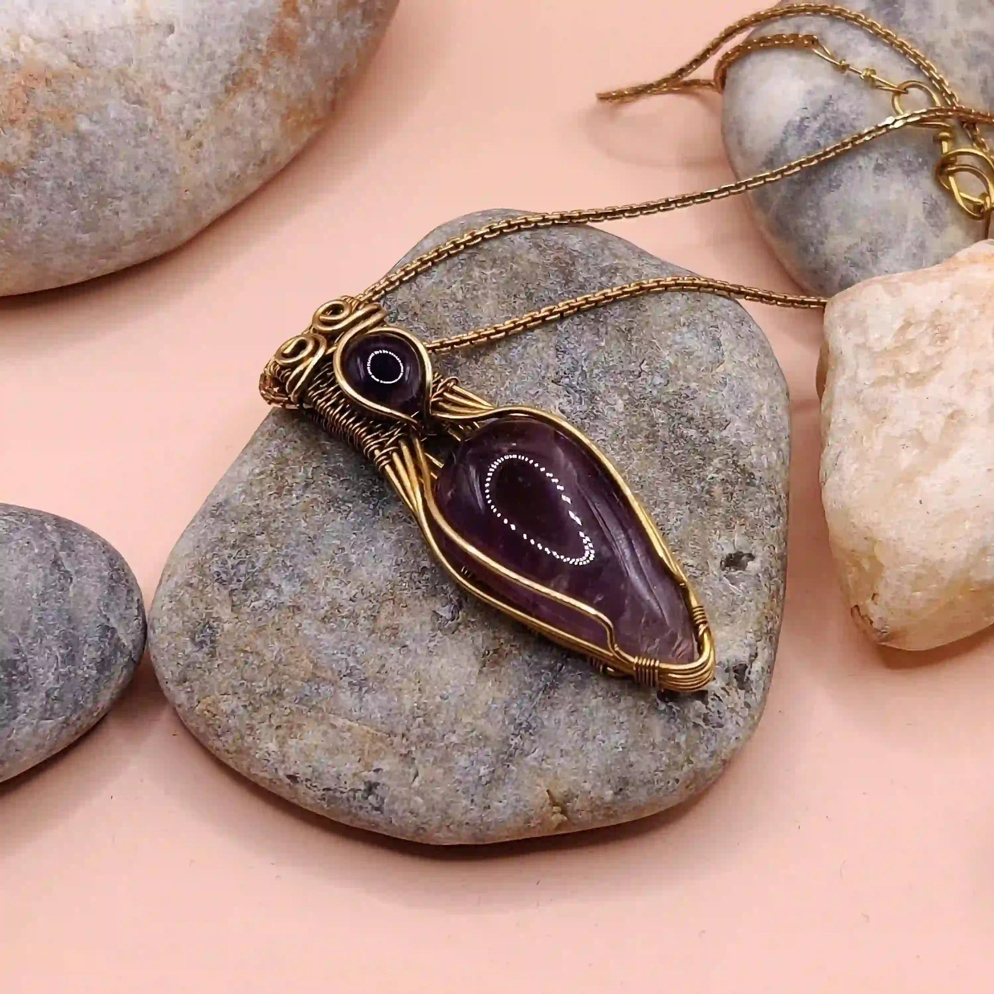 Advithi Amethyst Necklace By Sanguine Aura Handcrafted Jewellery