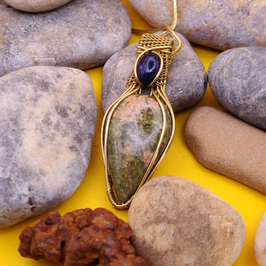 Advithi – Unakite Necklace-001 SA1 By Sanguine Aura Handcrafted Jewellery