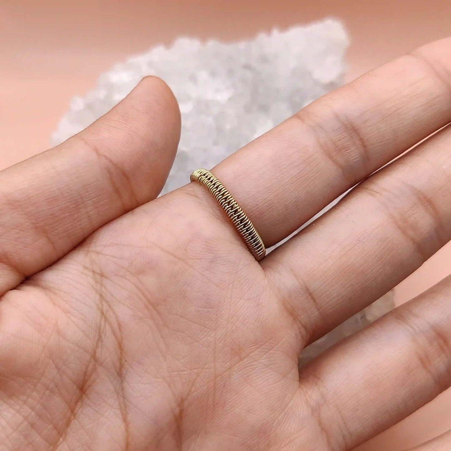 Arya - Brass Ring By Sanguine Aura Handcrafted Jewellery