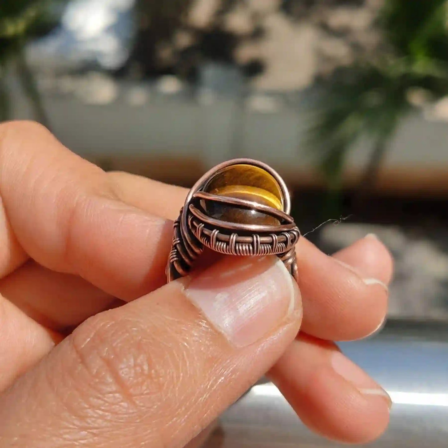 Ashka – Tiger’s Eye Ring SA3 By Sanguine Aura Handcrafted Jewellery