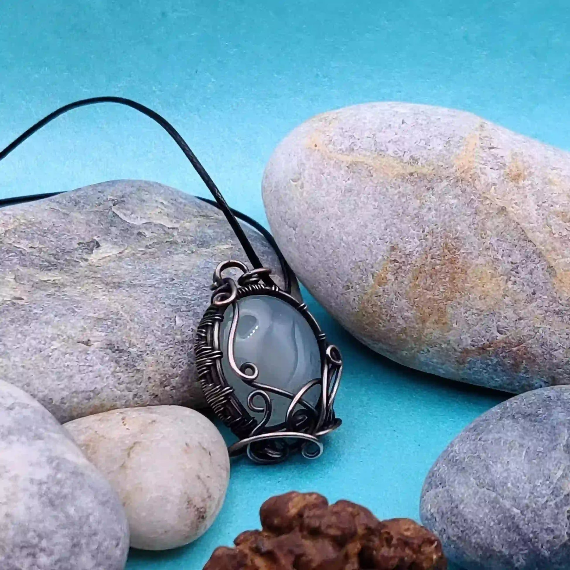 Blair_Aqua_Chalcedony_Necklace_SA4 By Sanguine Aura Handcrafted Jewellery