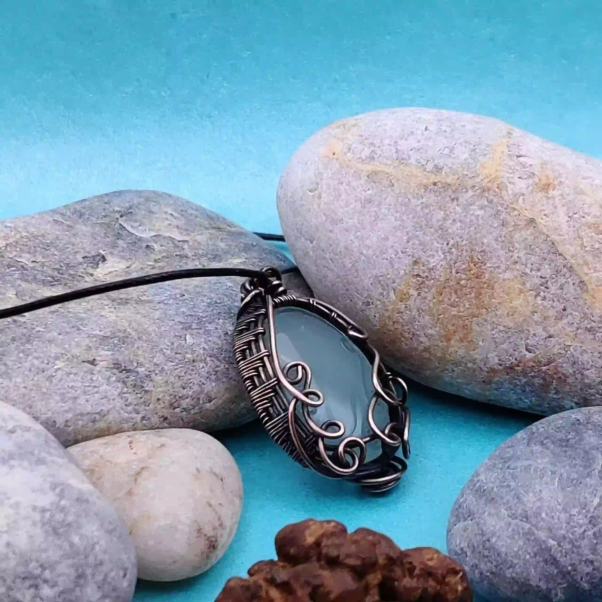 Blair_Aqua_Chalcedony_Necklace_SA5 By Sanguine Aura Handcrafted Jewellery