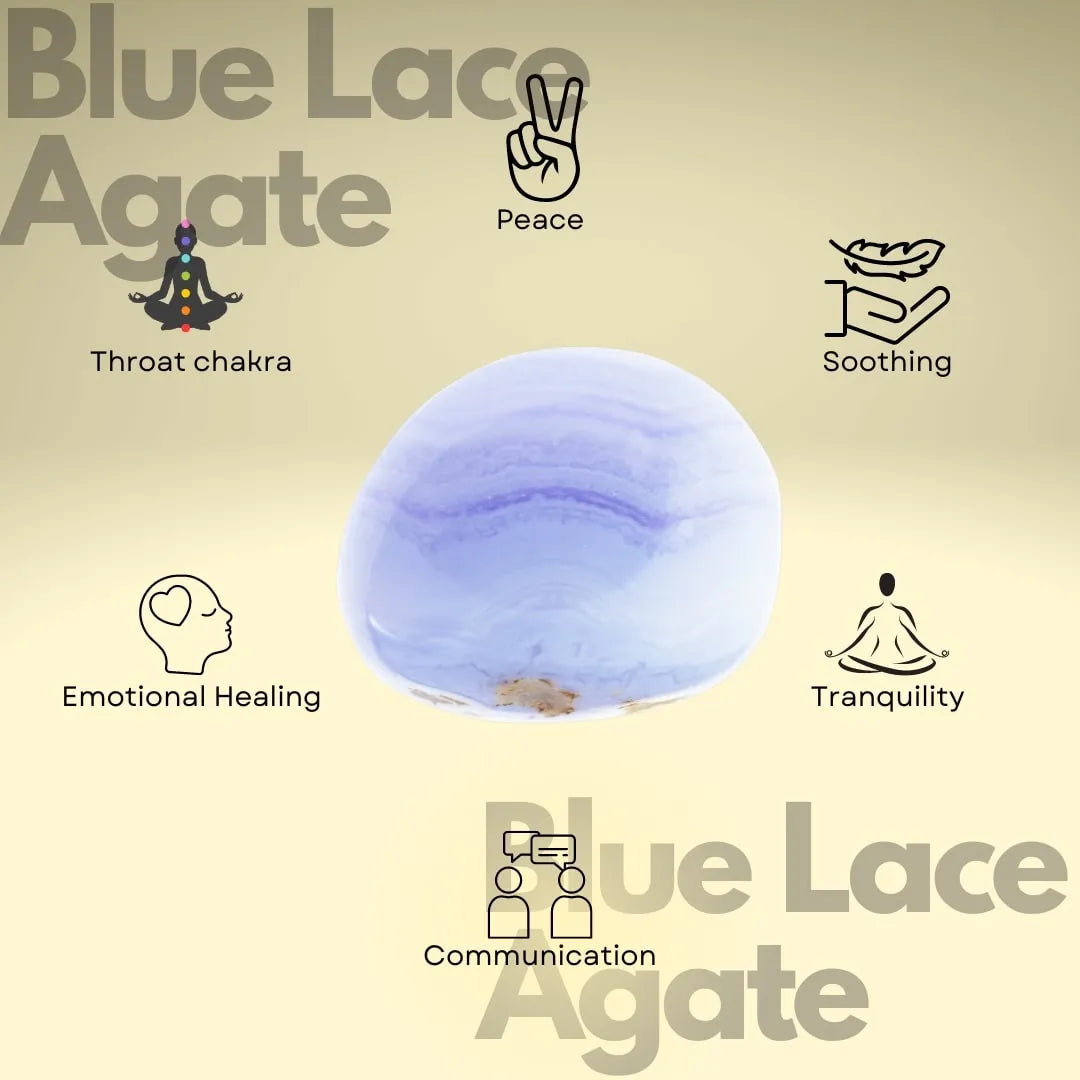 Prisha - Double Sided Blue-Lace Agate Necklace