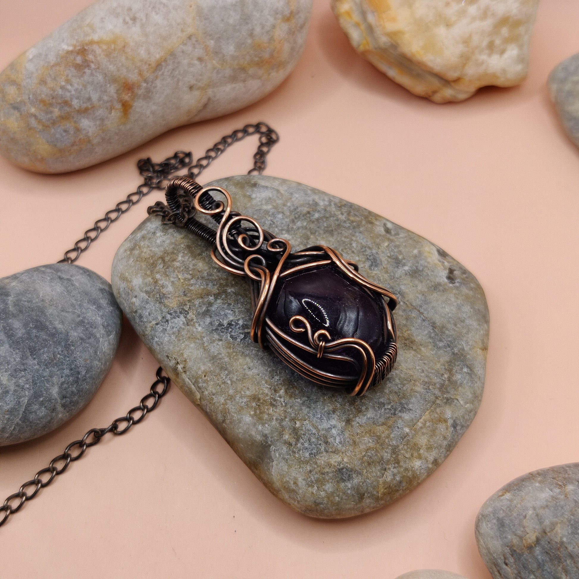 Carina - Amethyst Necklace 001 SA2 By Sanguine Aura Handcrafted Jewellery
