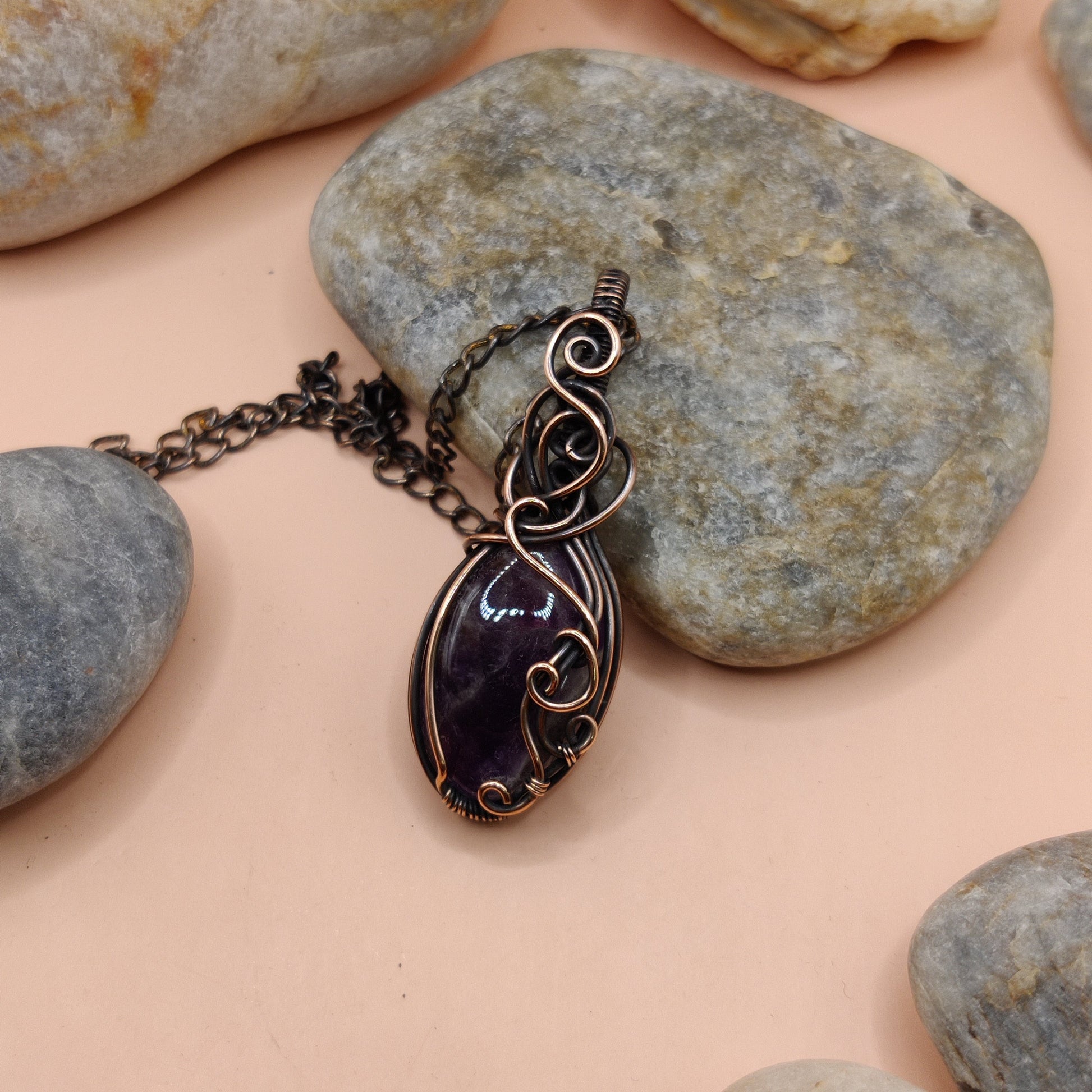 Carina - Amethyst Necklace SA1 By Sanguine Aura Handcrafted Jewellery