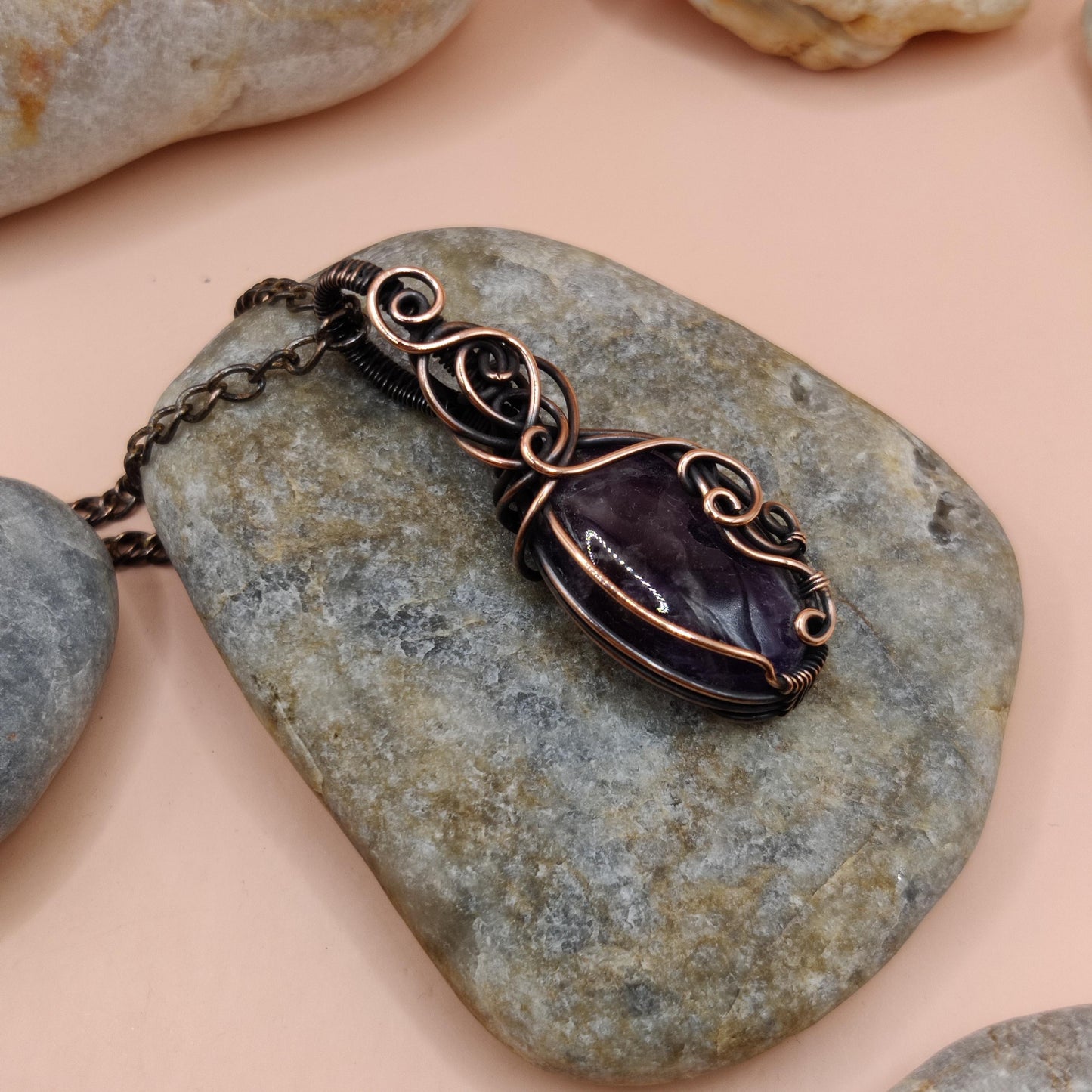 Carina - Amethyst Necklace SA2 By Sanguine Aura Handcrafted Jewellery