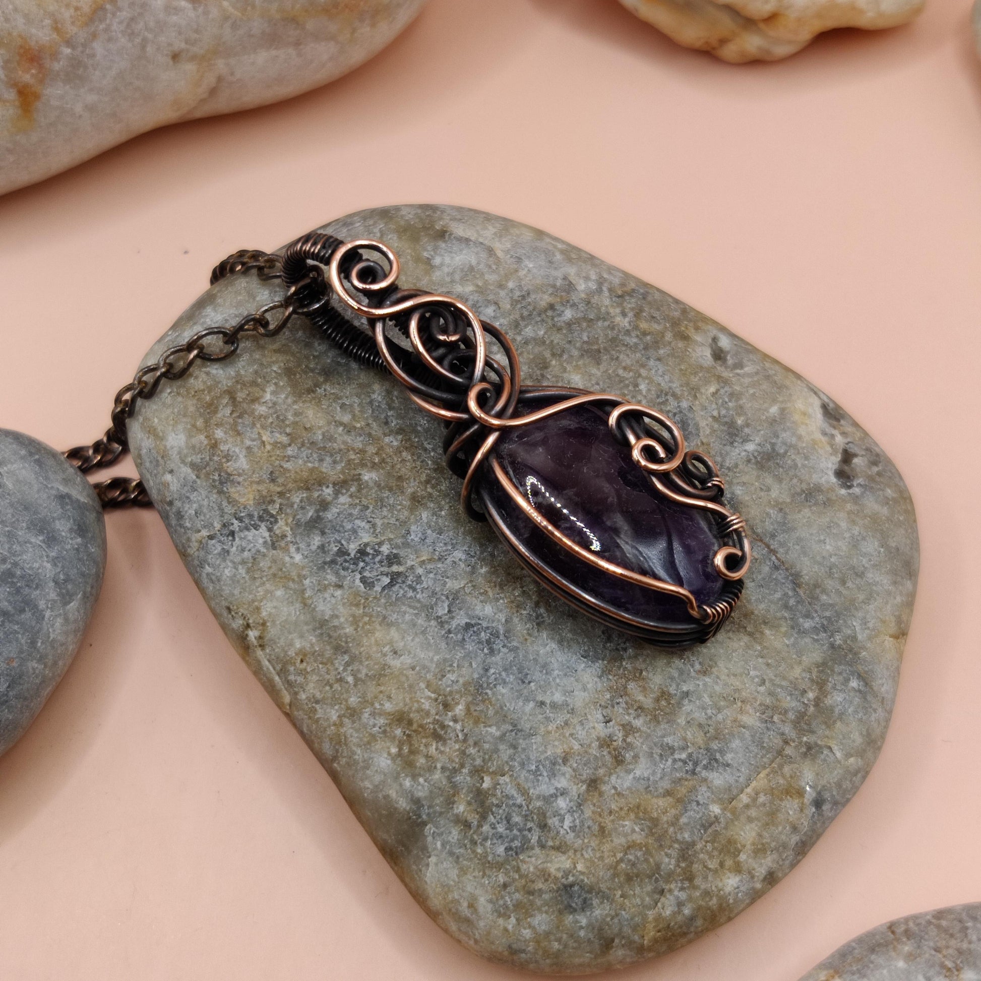 Carina - Amethyst Necklace SA2 By Sanguine Aura Handcrafted Jewellery