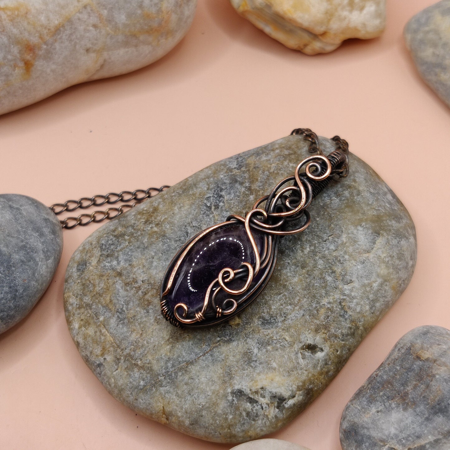 Carina - Amethyst Necklace SA3 By Sanguine Aura Handcrafted Jewellery