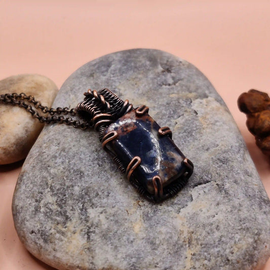 Chaitya- Sodalite  Necklace- 002 By Sanguine Aura Handcrafted Jewellery