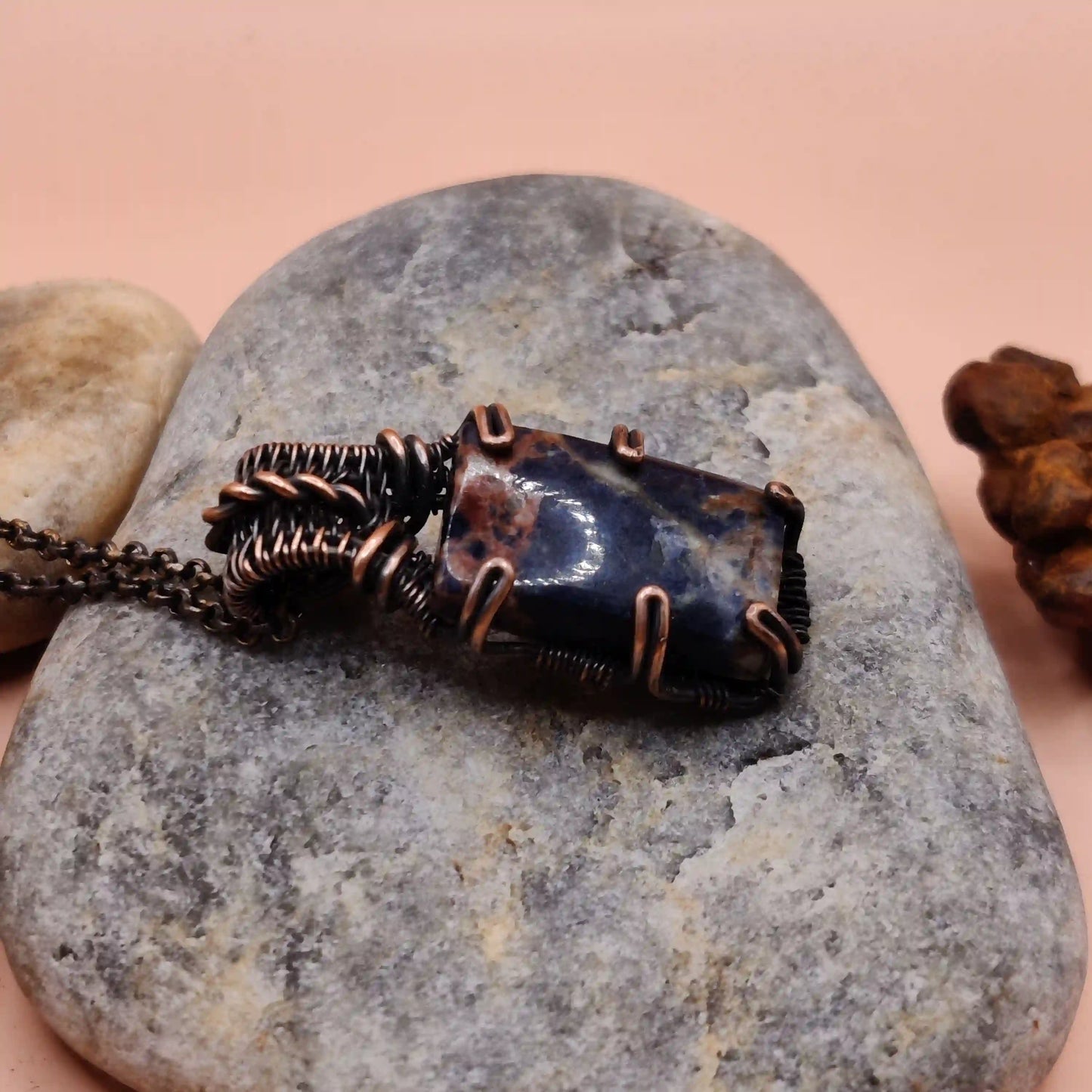 Chaitya- Sodalite Necklace- 002 SA1 By Sanguine Aura Handcrafted Jewellery