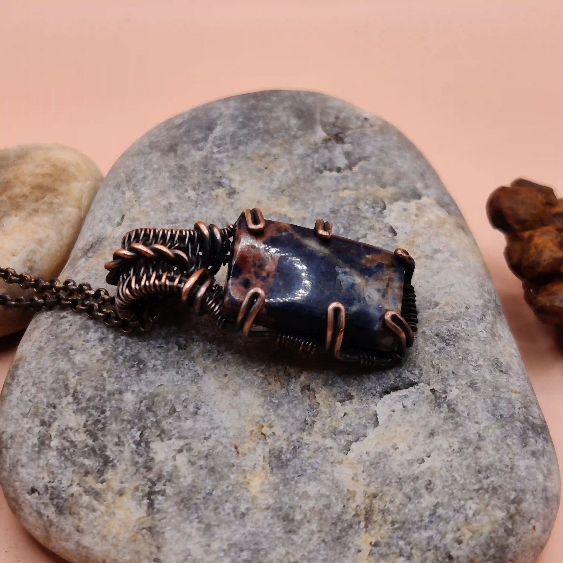 Chaitya- Sodalite  Necklace- 002 SA1 By Sanguine Aura Handcrafted Jewellery