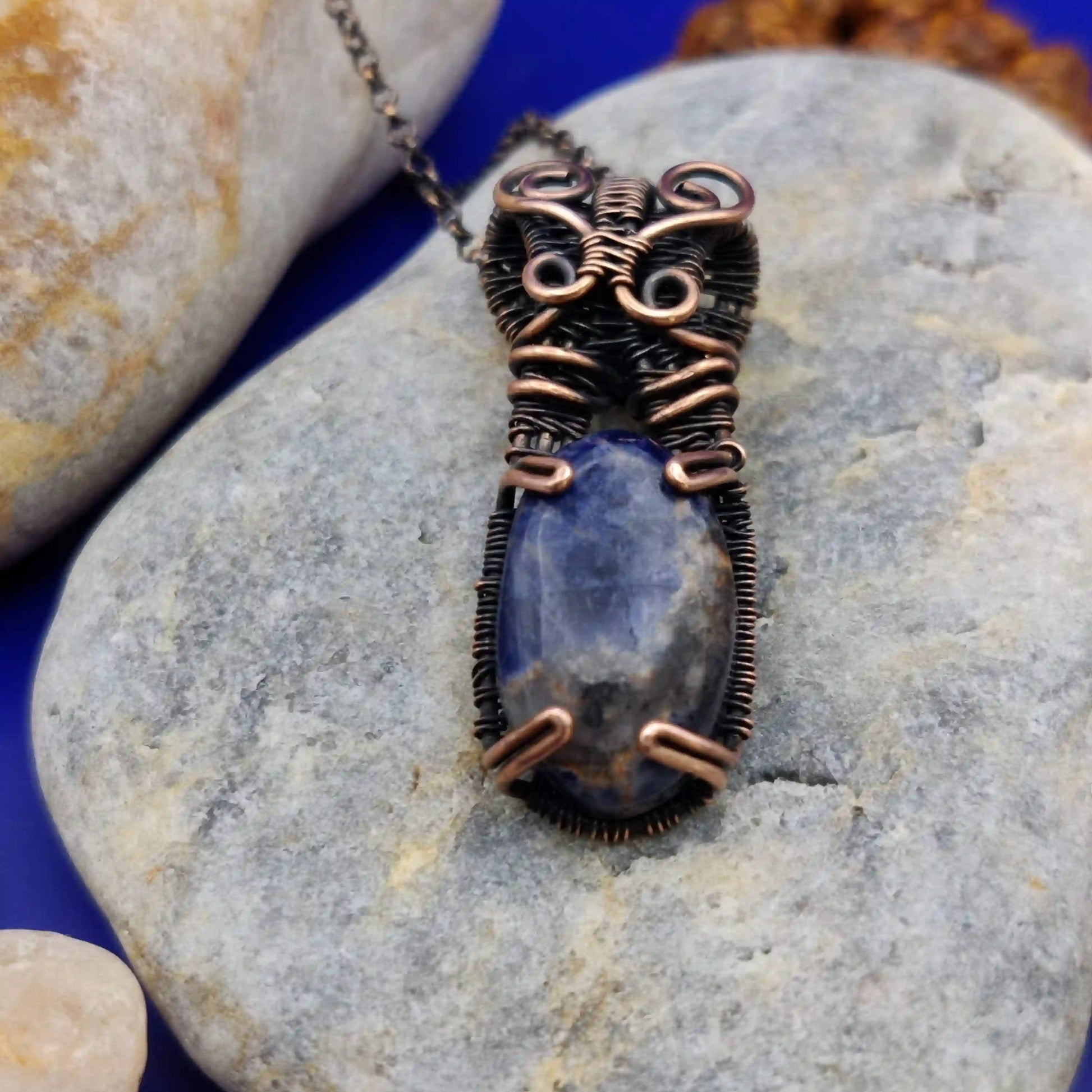 Chaitya- Sodalite  Necklace- 003 By Sanguine Aura Handcrafted Jewellery