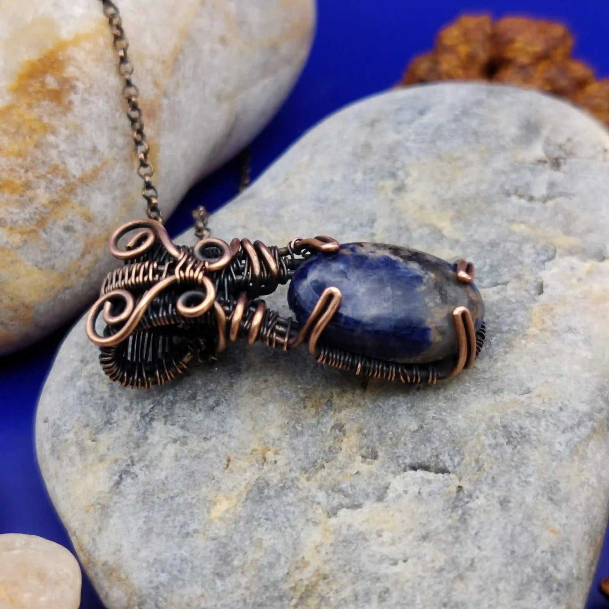 Chaitya- Sodalite  Necklace- 003 SA1 By Sanguine Aura Handcrafted Jewellery