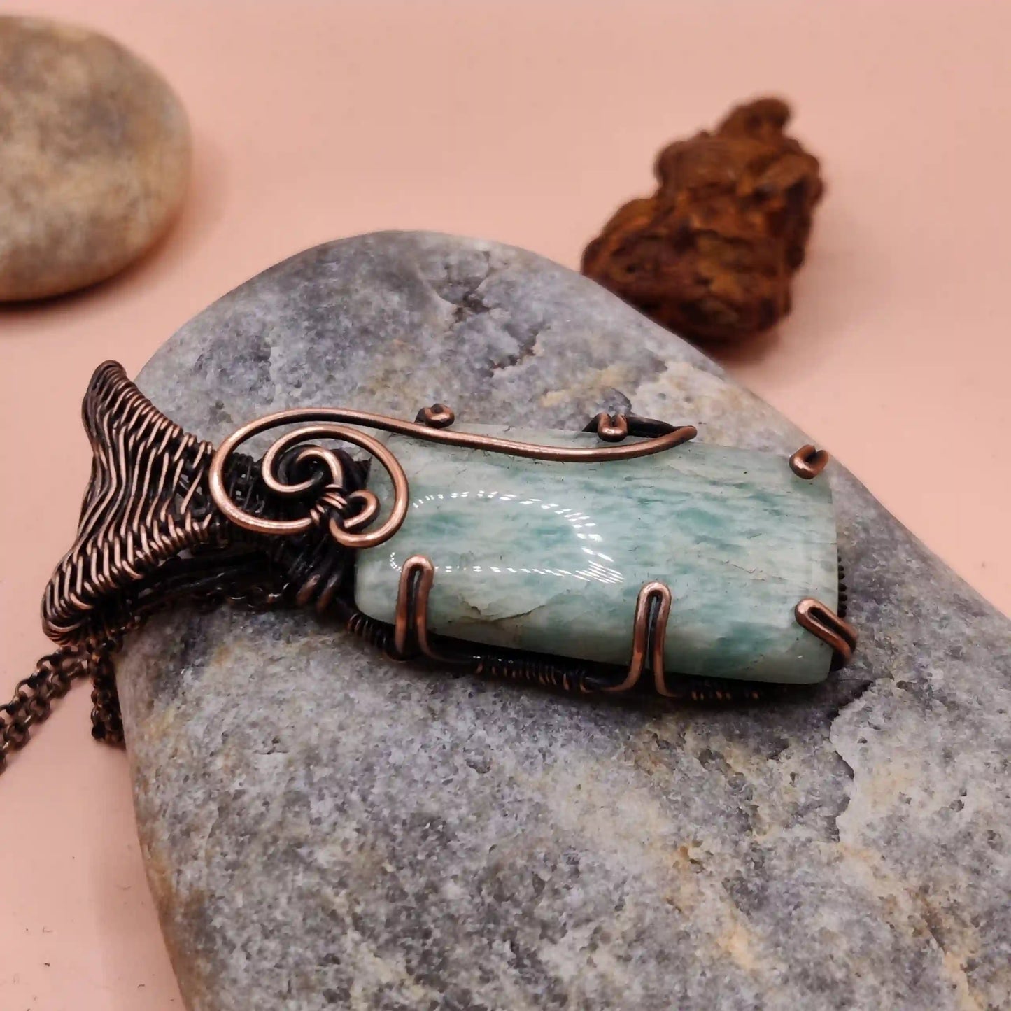 Chaitya_Amazonite_Necklace_001_SA1 By Sanguine Aura Handcrafted Jewellery
