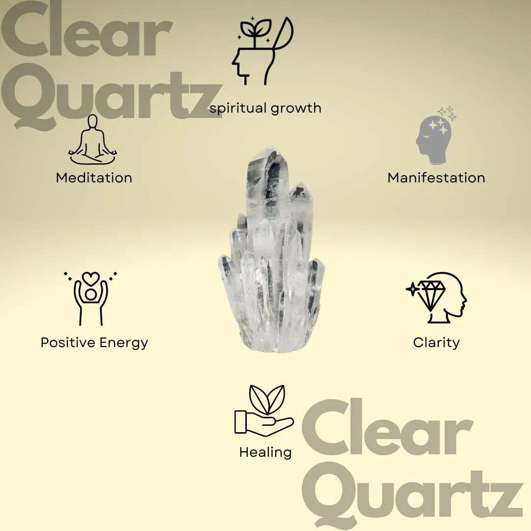 Mrida - Clear Quartz Necklace (Om Namah Shivay carving)- 001