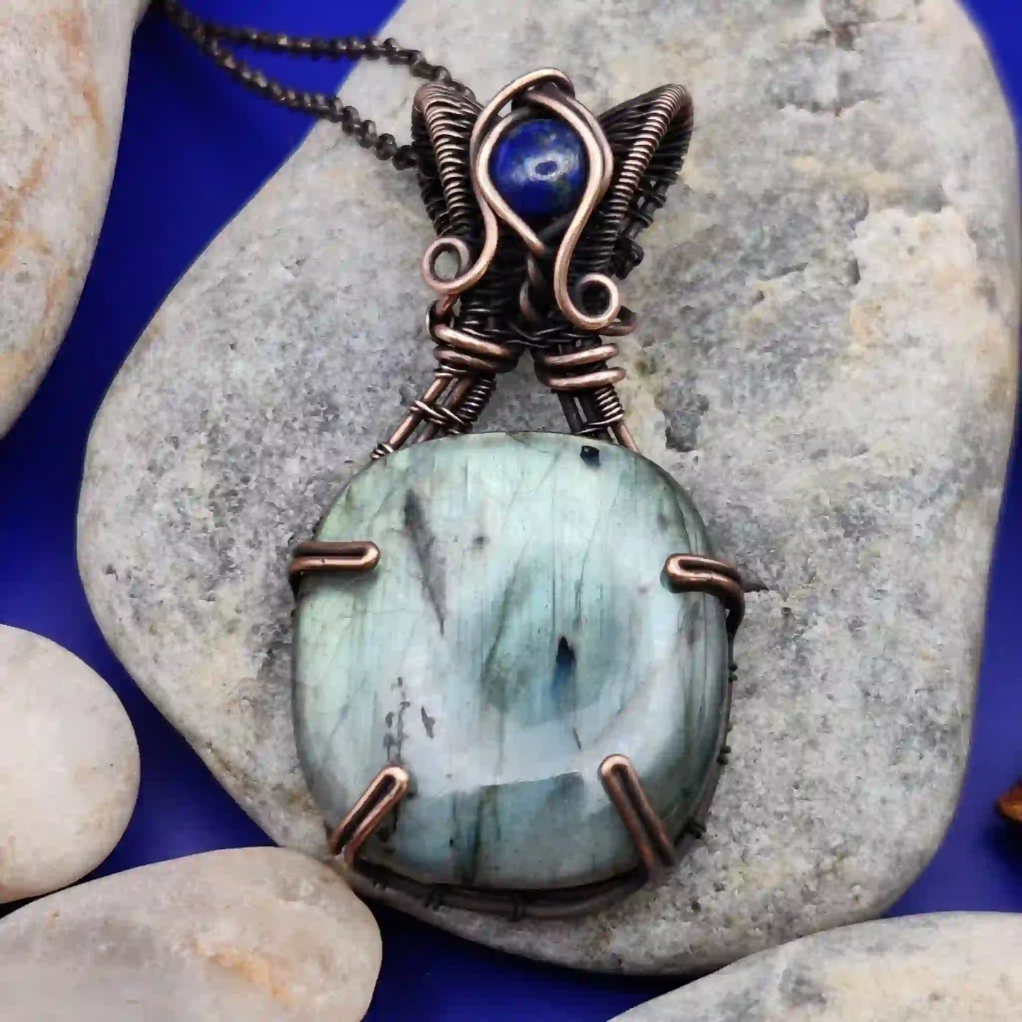 Daiva- Labradorite Necklace 001 By Sanguine Aura Handcrafted Jewellery