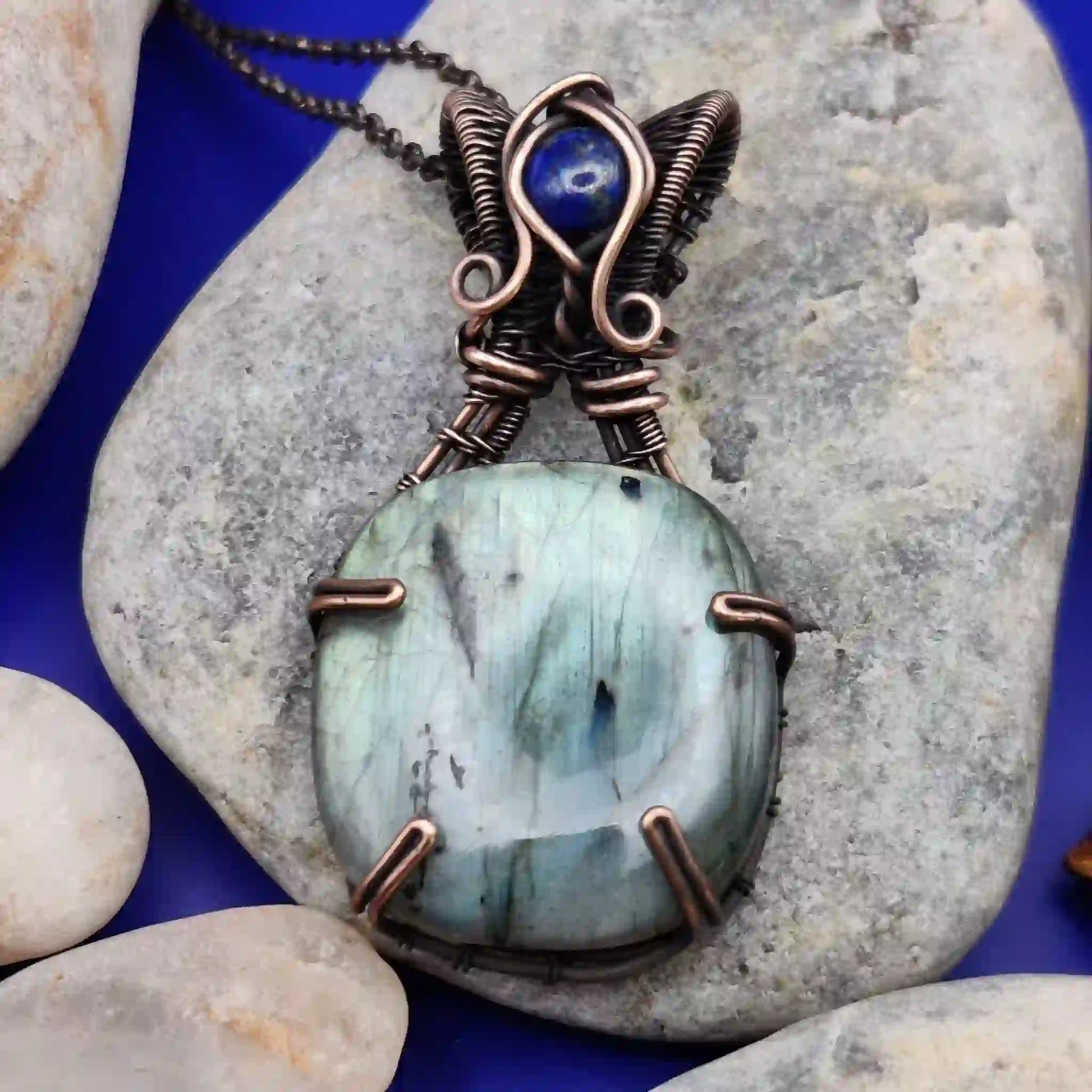 Daiva- Labradorite Necklace 001 By Sanguine Aura Handcrafted Jewellery