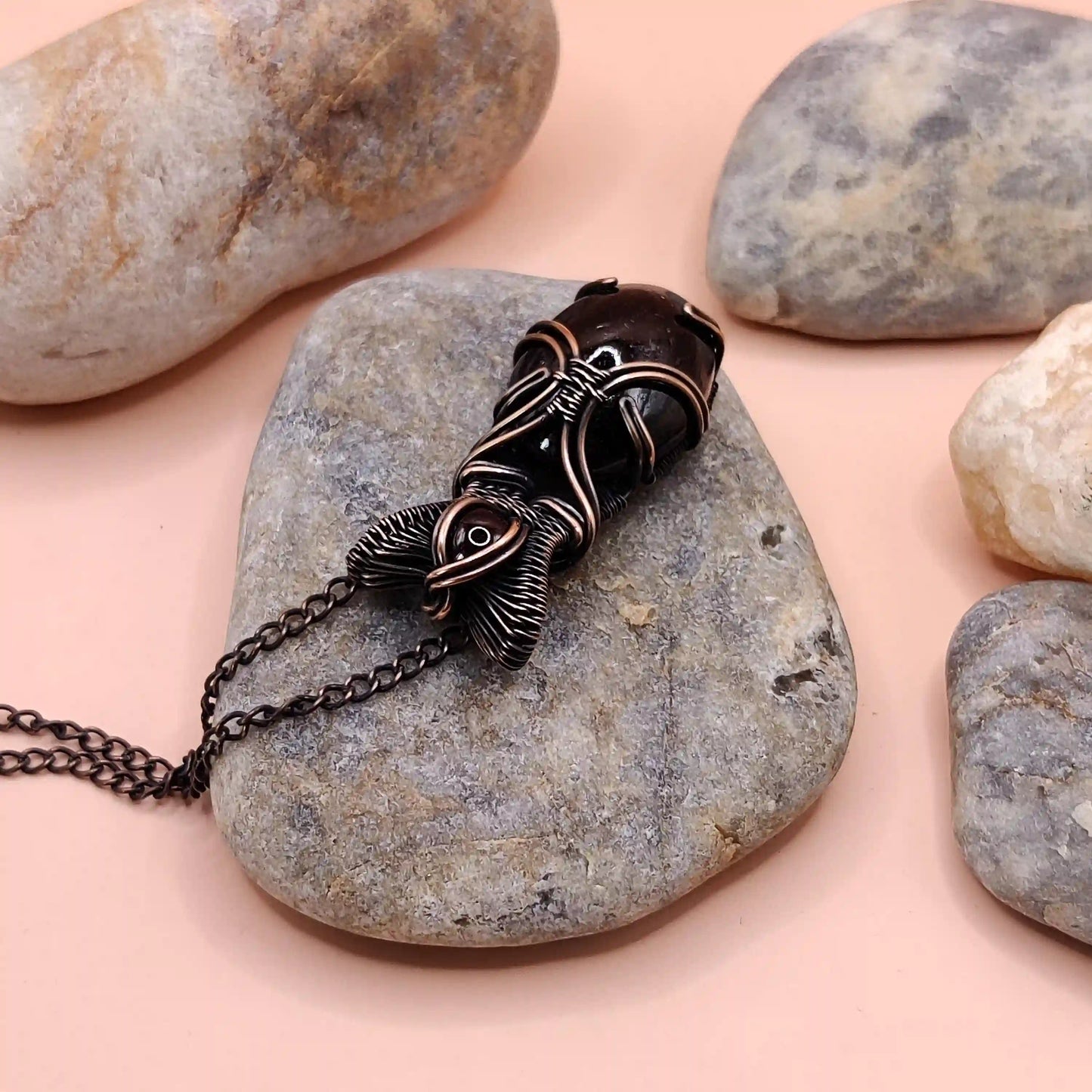 Daiva - Garnet Doublet Necklace 002 SA1 By Sanguine Aura Handcrafted Jewellery