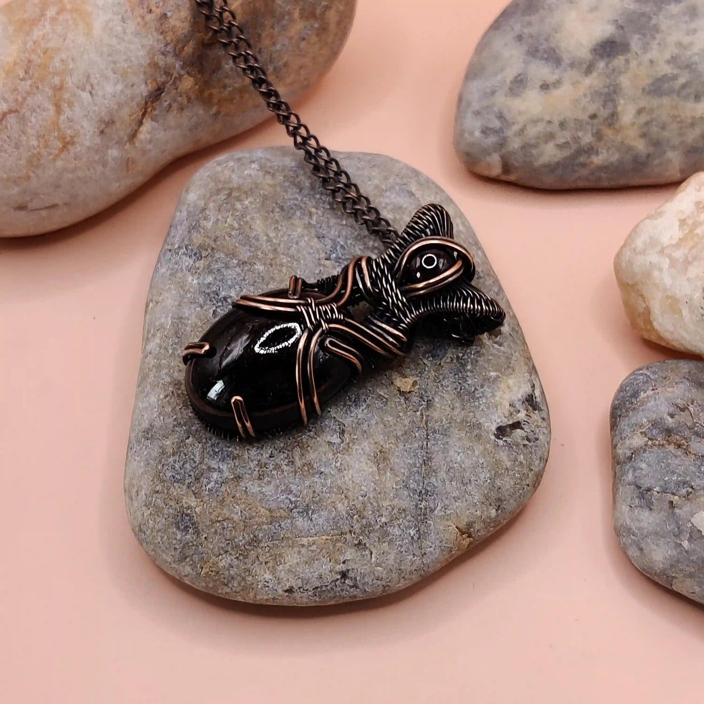 Daiva - Garnet Doublet Necklace 002 SA2 By Sanguine Aura Handcrafted Jewellery