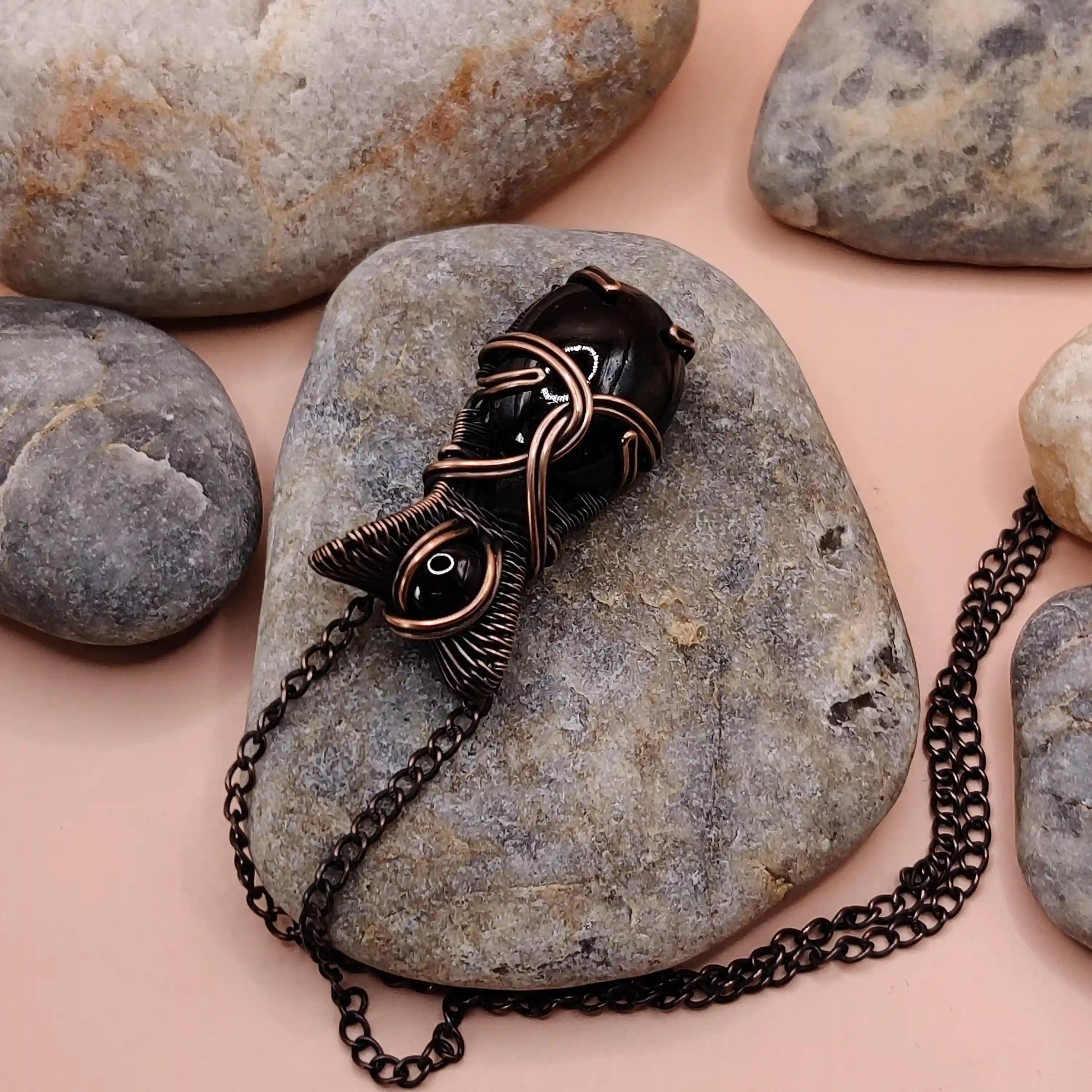 Daiva - Garnet Doublet Necklace 004 SA1 By Sanguine Aura Handcrafted Jewellery.