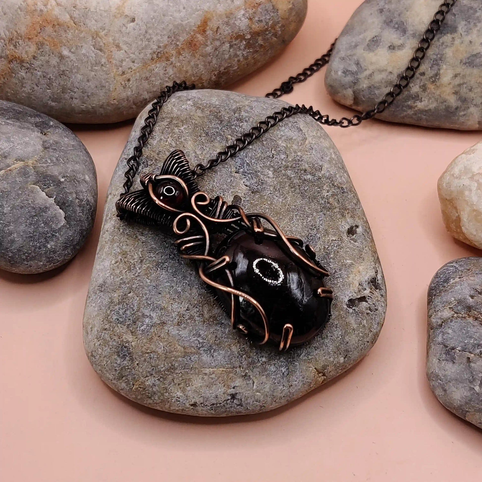 Daiva - Garnet Doublet Necklace 005 SA1 By Sanguine Aura Handcrafted Jewellery
