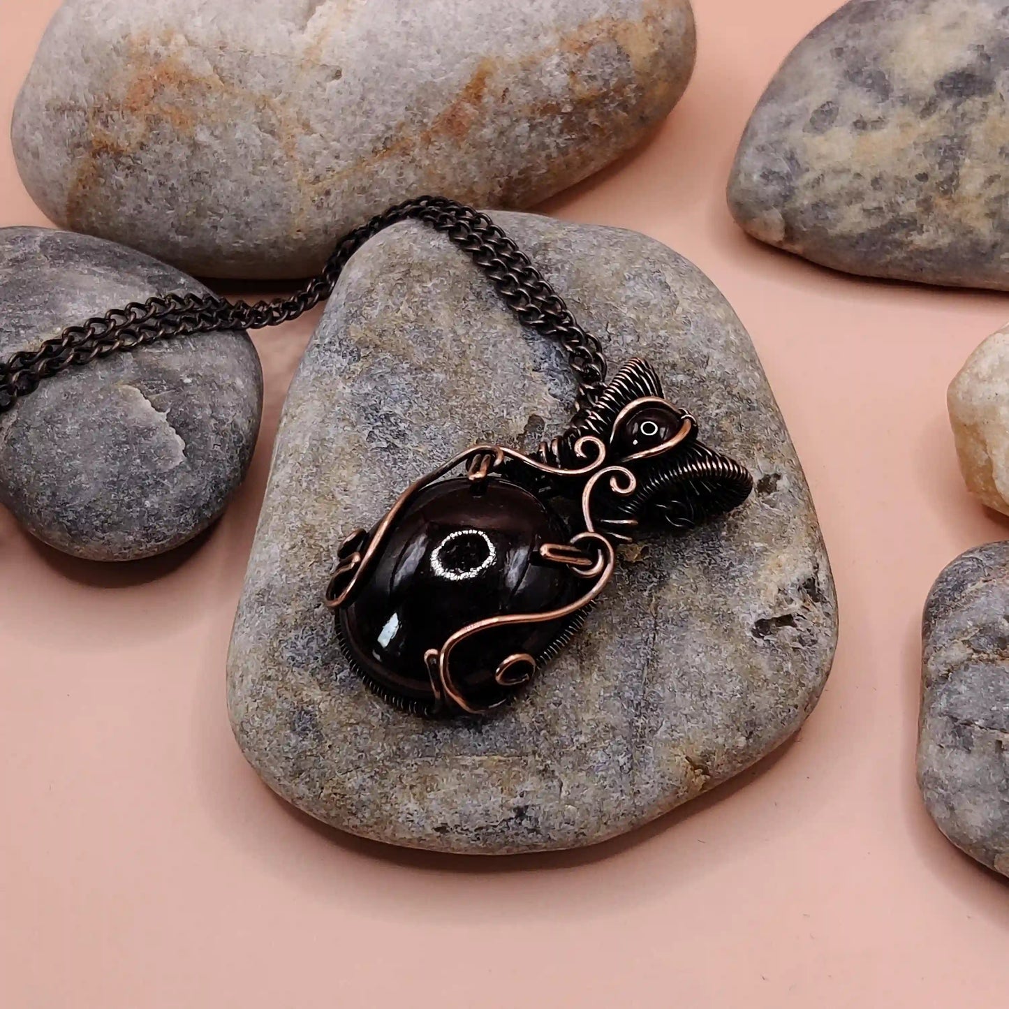 Daiva - Garnet Doublet Necklace 006 SA1 By Sanguine Aura Handcrafted Jewellery