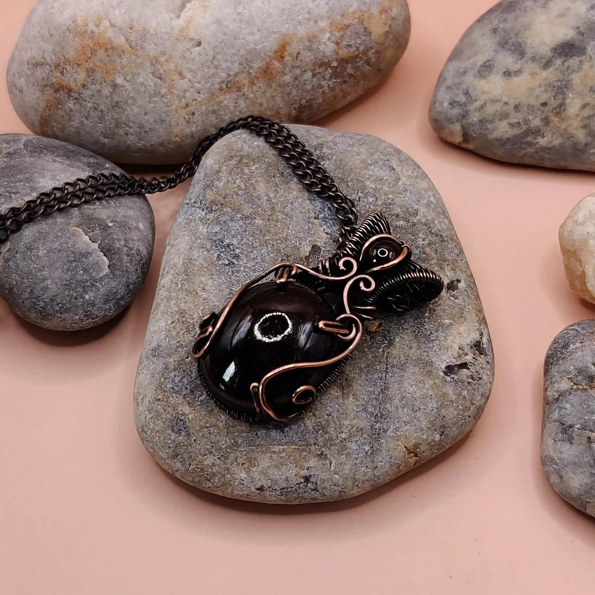 Daiva - Garnet Doublet Necklace 006 SA1 By Sanguine Aura Handcrafted Jewellery