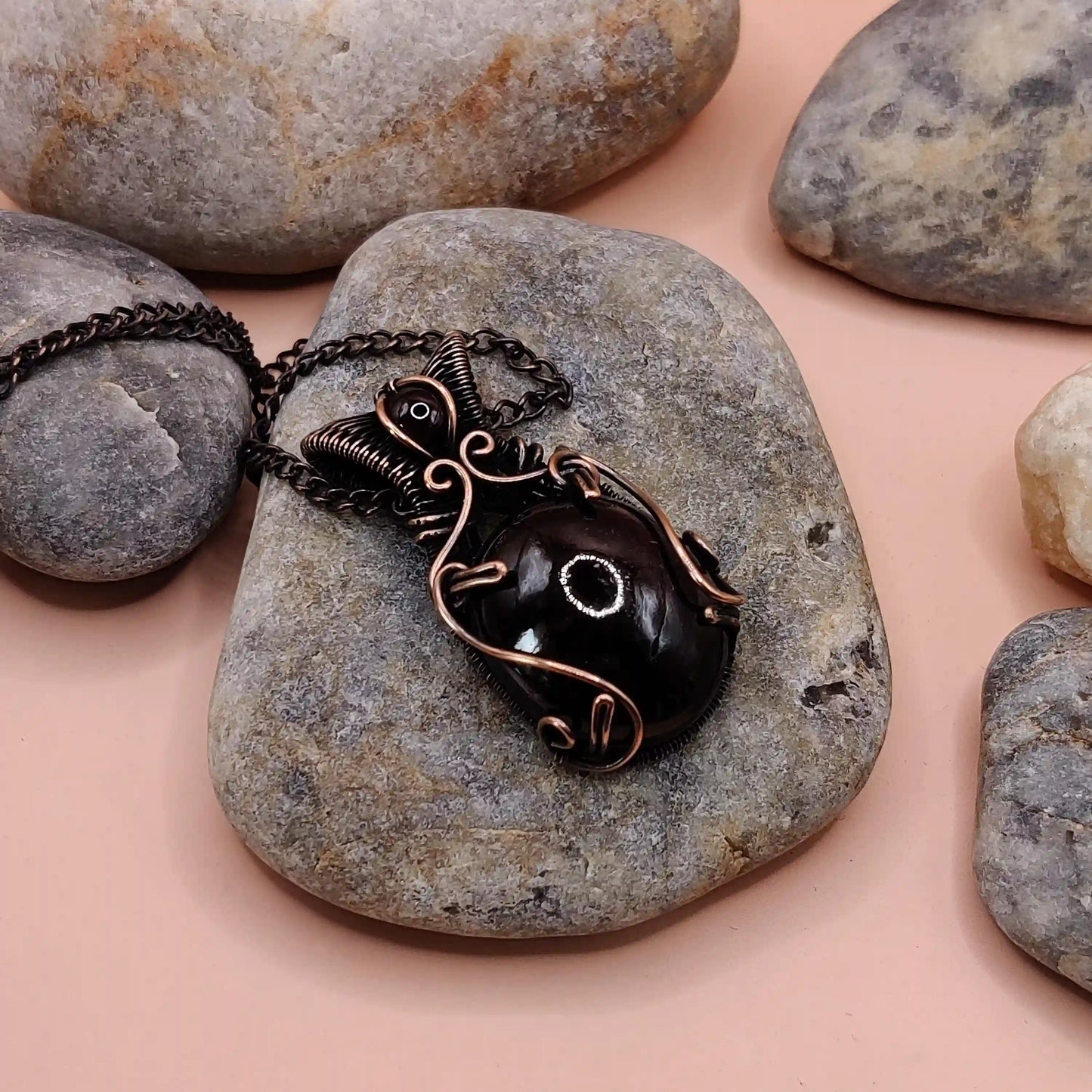 Daiva - Garnet Doublet Necklace 006 SA2 By Sanguine Aura Handcrafted Jewellery