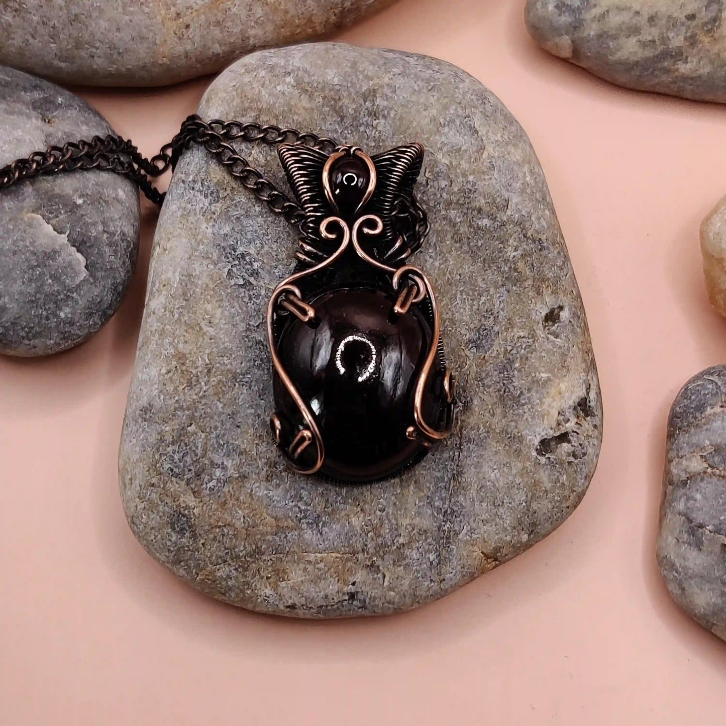 Daiva - Garnet Doublet Necklace 006 SA3 By Sanguine Aura Handcrafted Jewellery