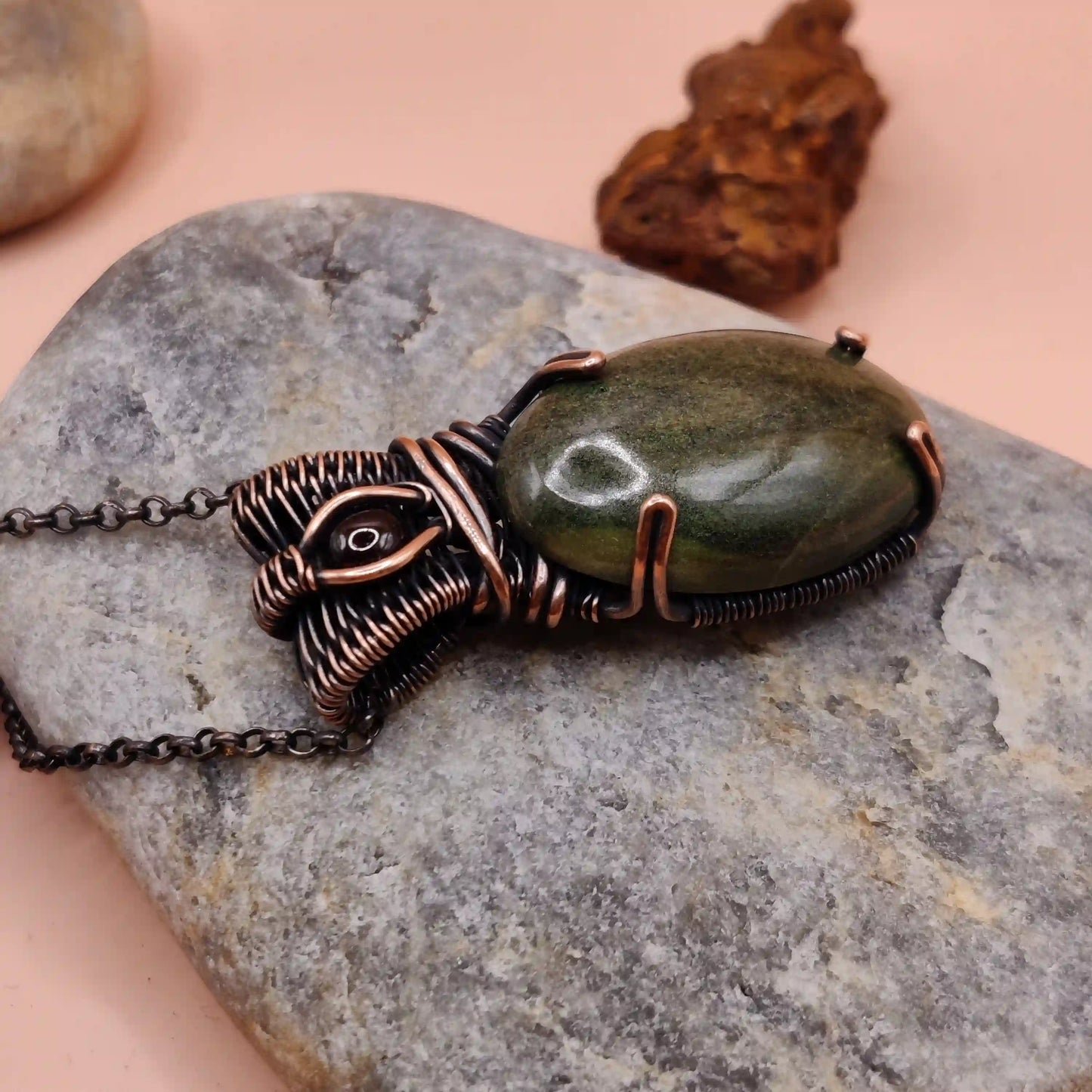 Daiva - Jade and Garnet Necklace 001 SA2 By Sanguine Aura Handcrafted Jewellery