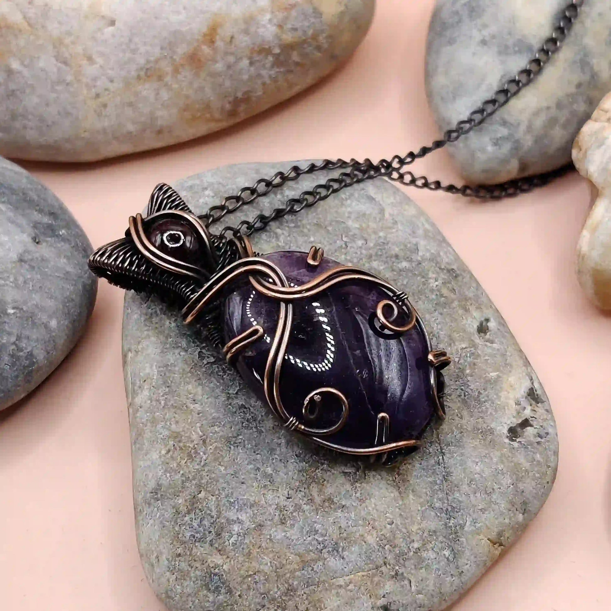 Daiva – Amethyst And Garnet Necklace – 002 By Sanguine Aura Handcrafted Jewellery